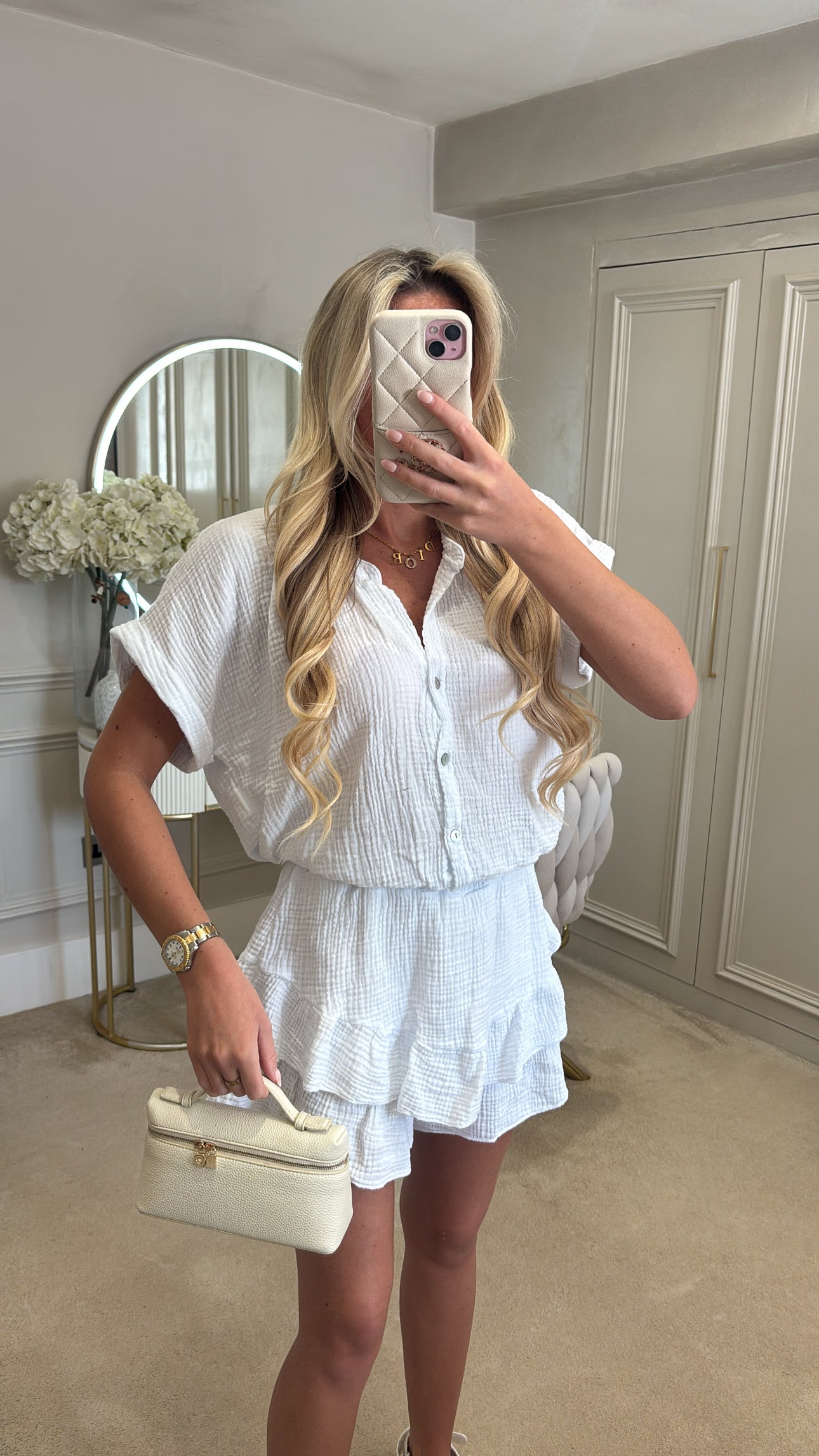 Cheesecloth skort co-ord