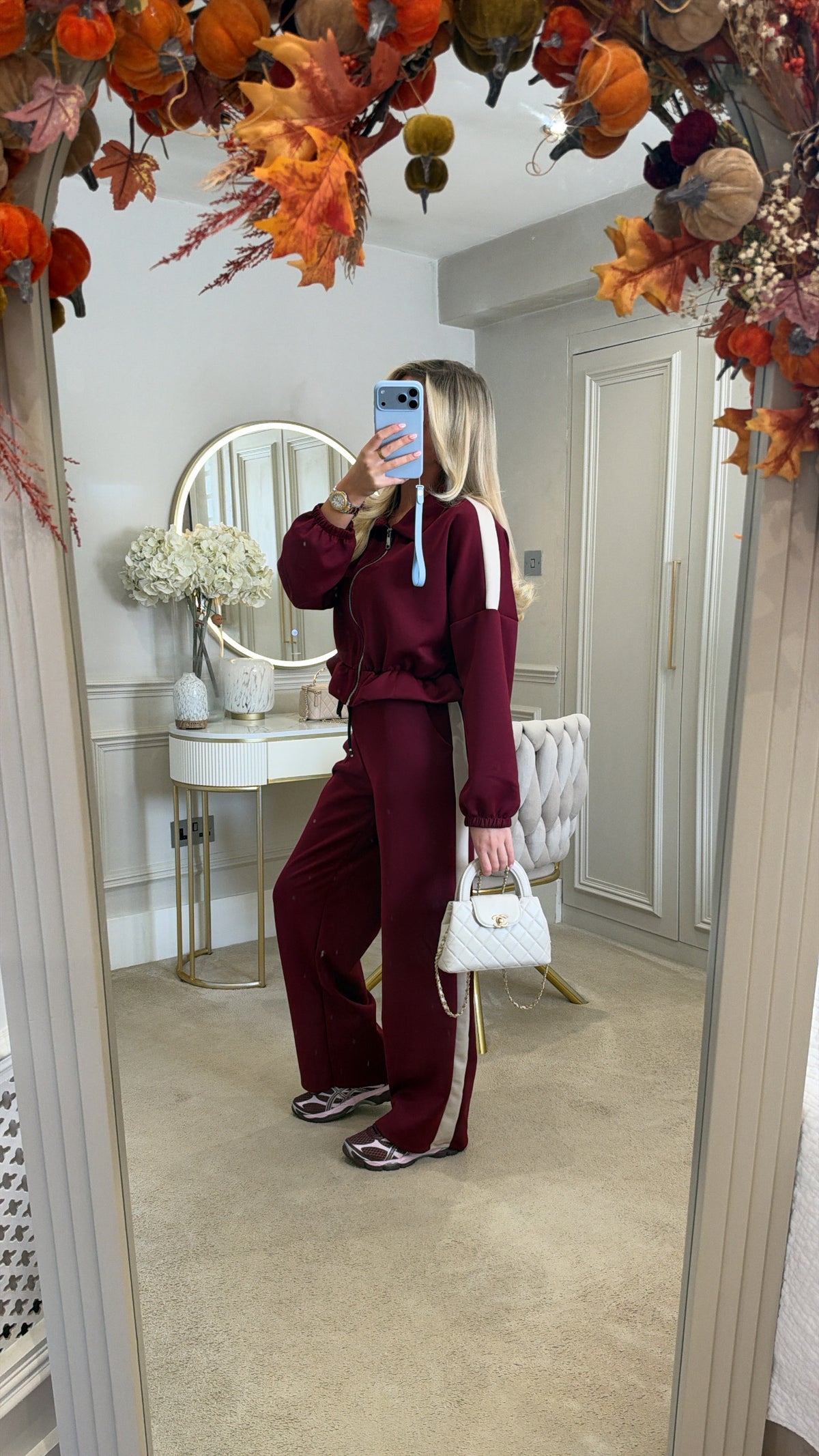 Frill stripe lounge set