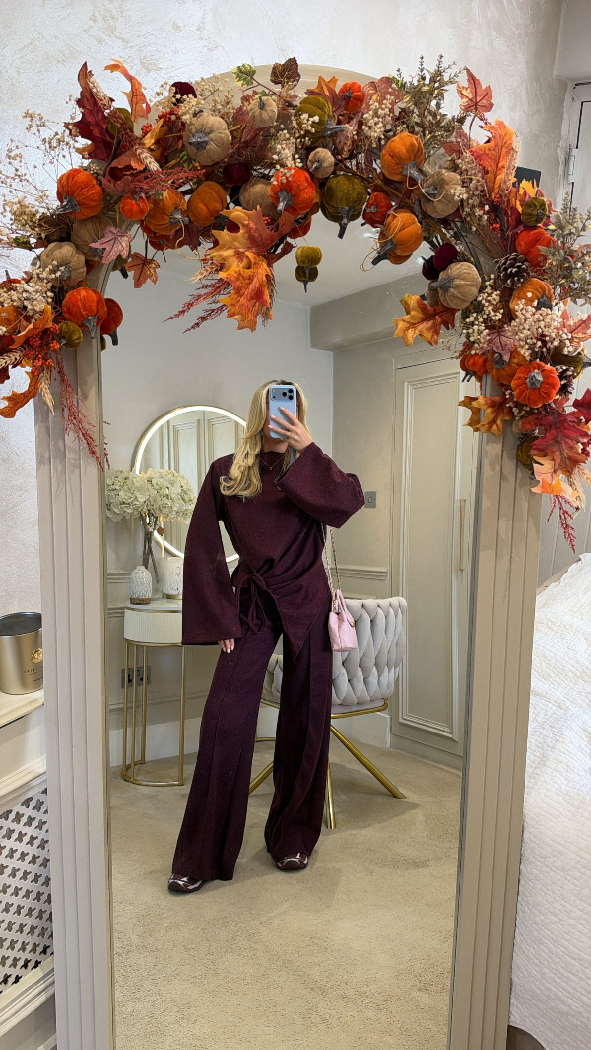 Bell sleeve flared lounge set