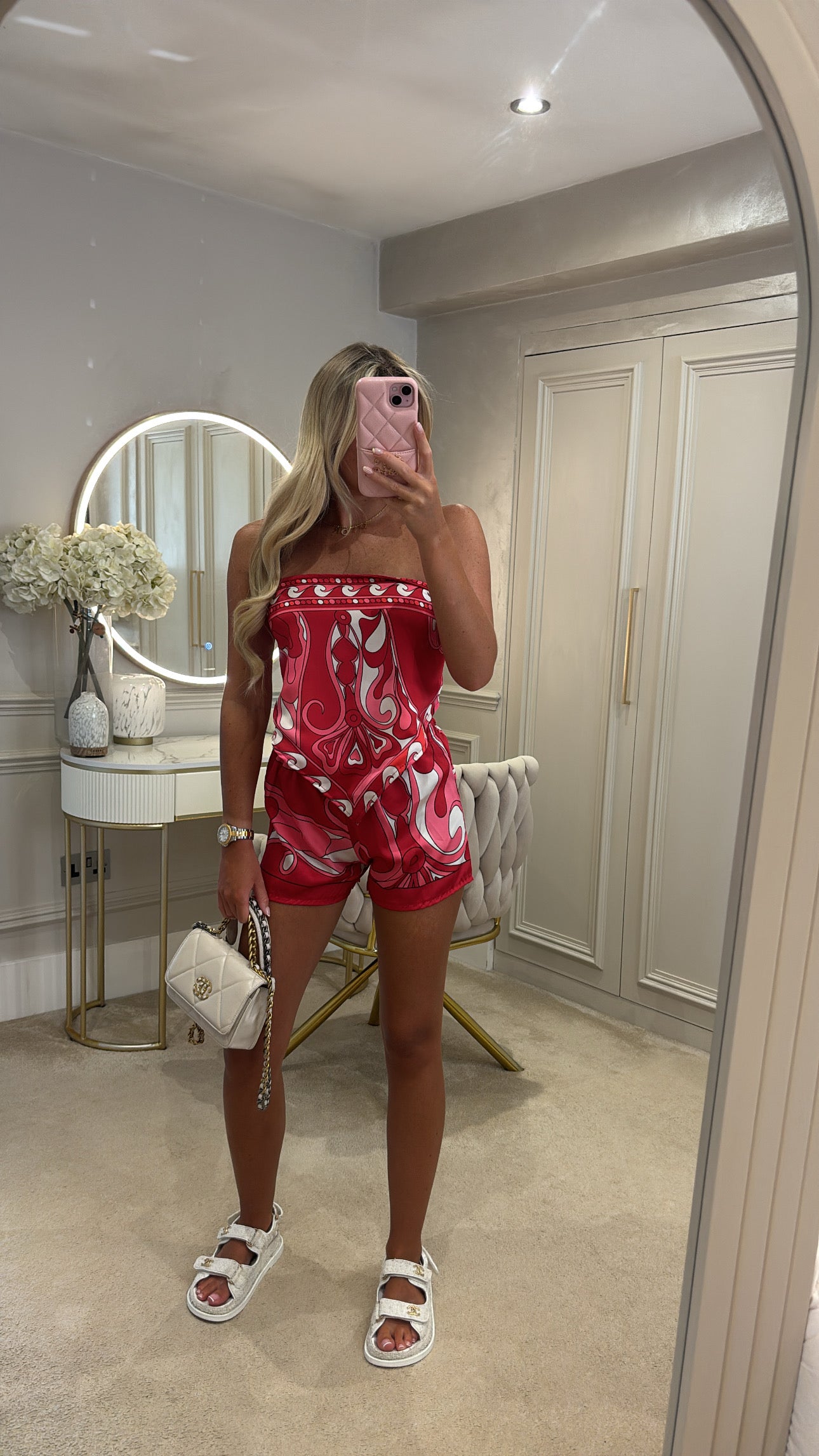 Silk bandeau short set