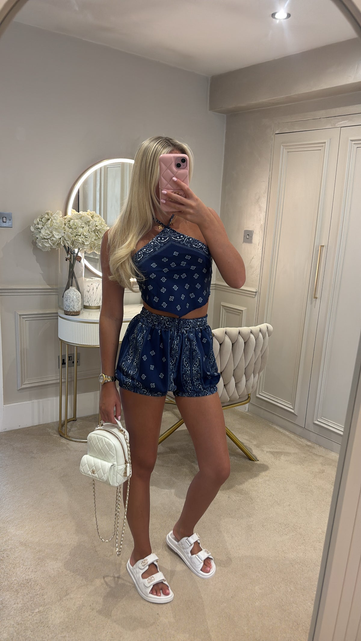 Bandanna print short set