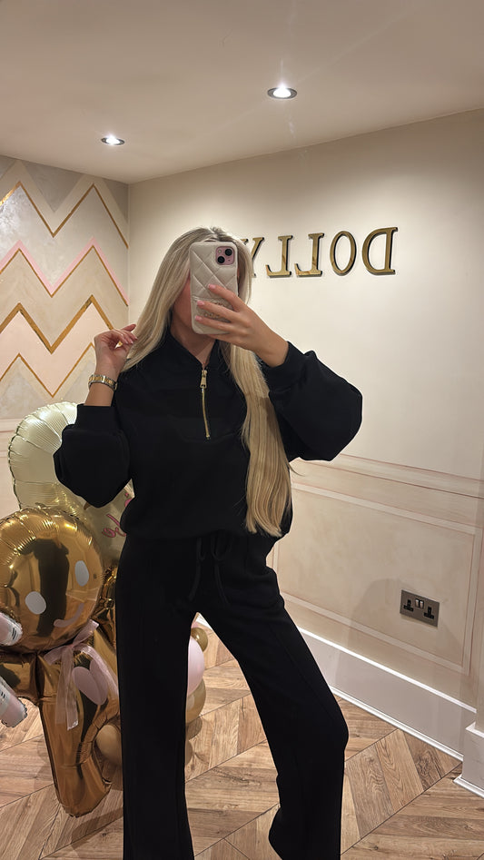 Gold quarter zip lounge set