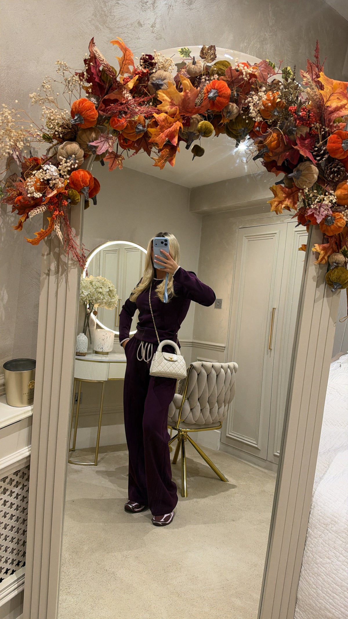 Ruched side flared lounge set
