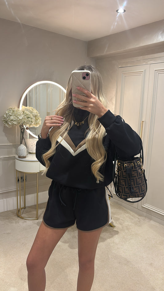 Stripe jumper short set