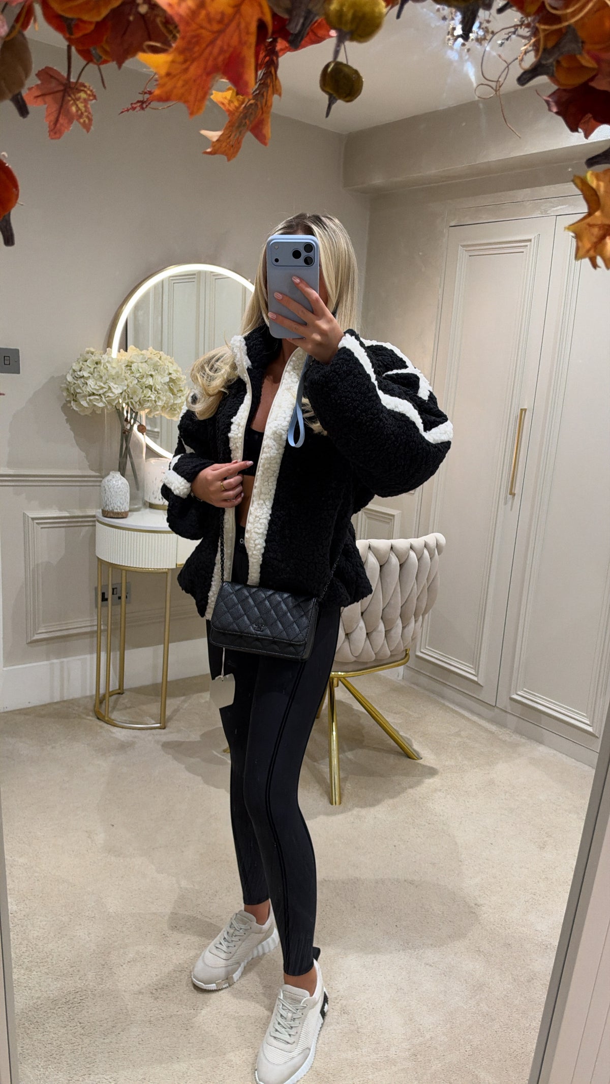 Teddy white trim jacket