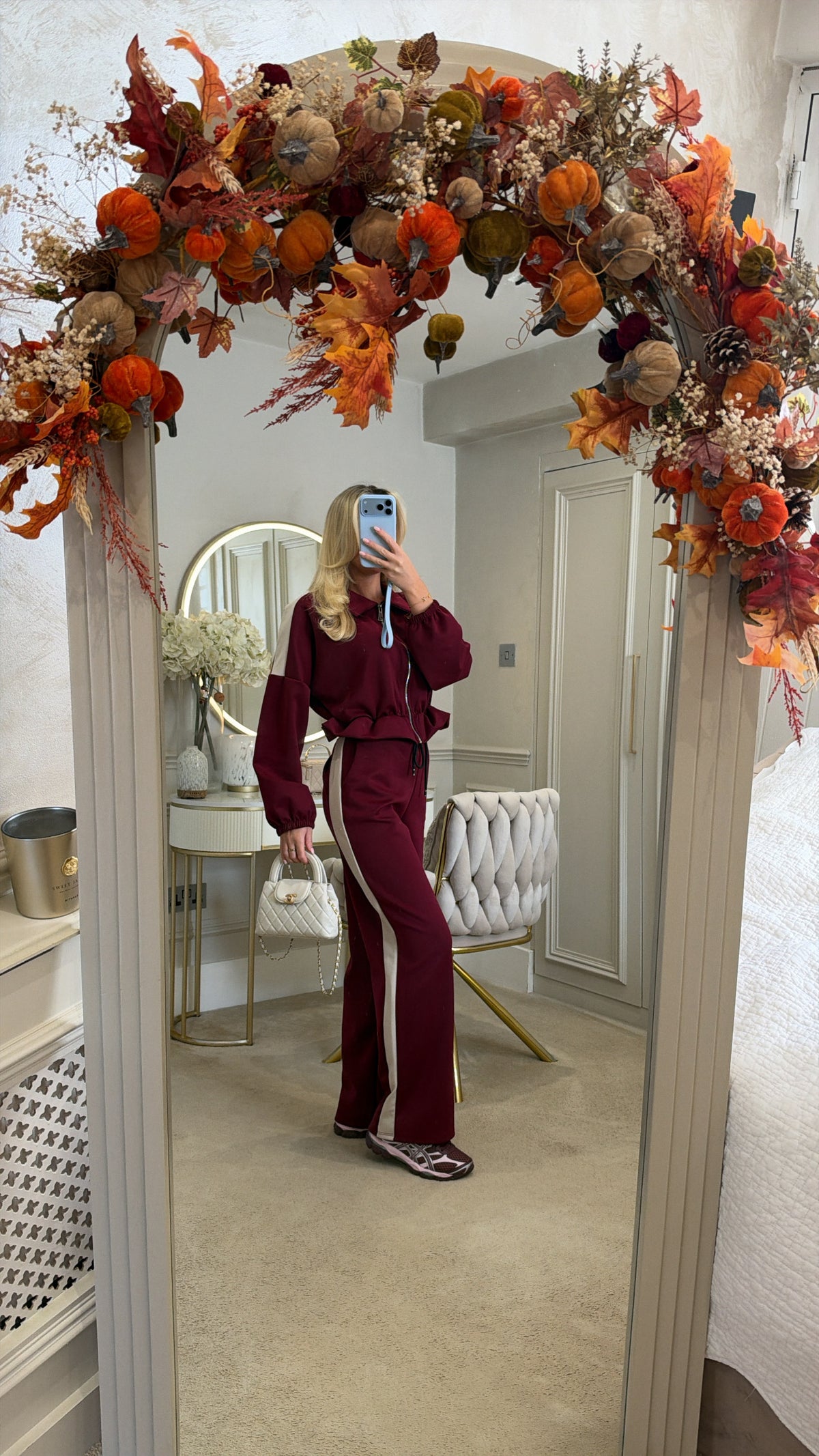 Frill stripe lounge set