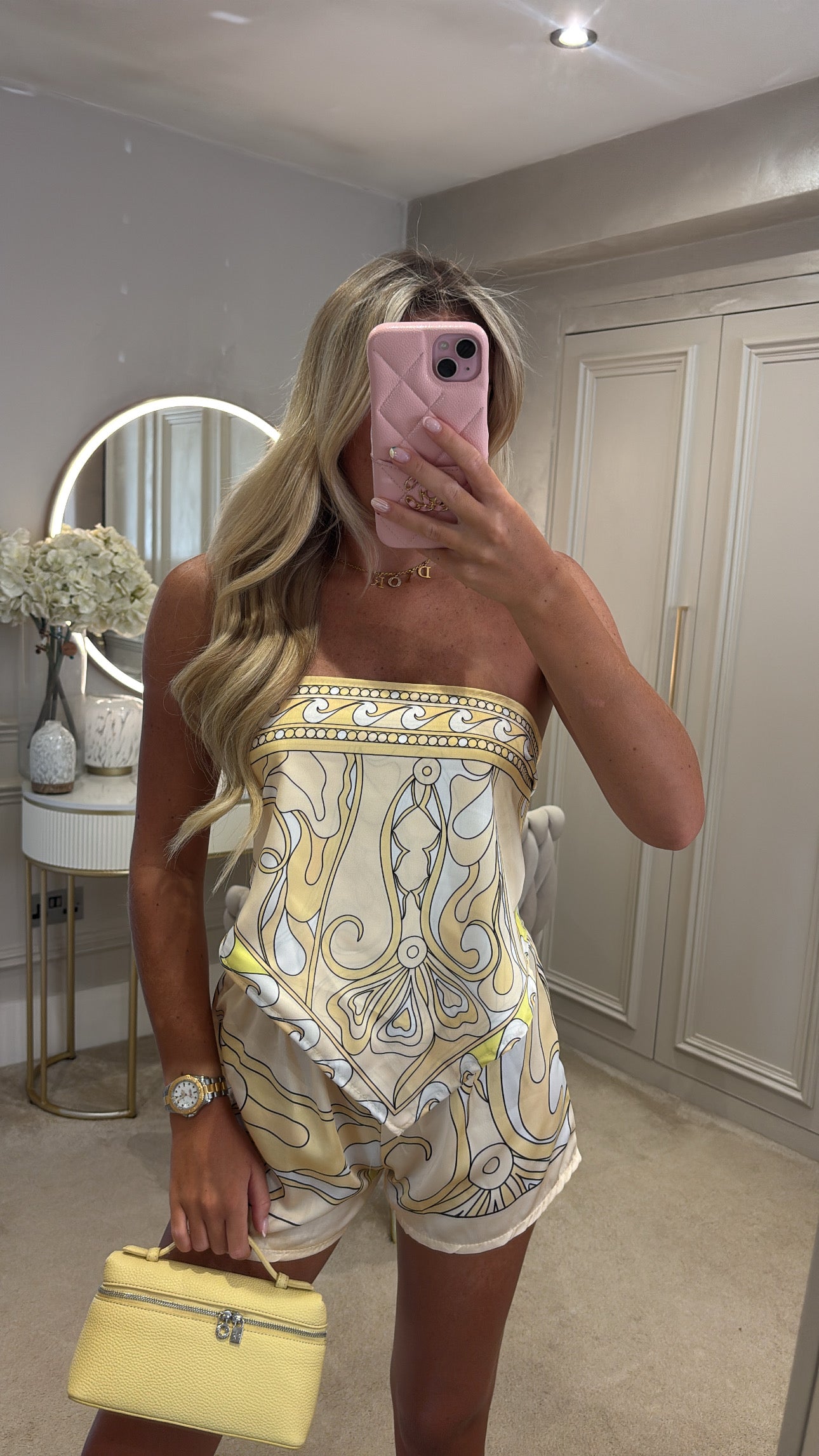 Silk bandeau short set