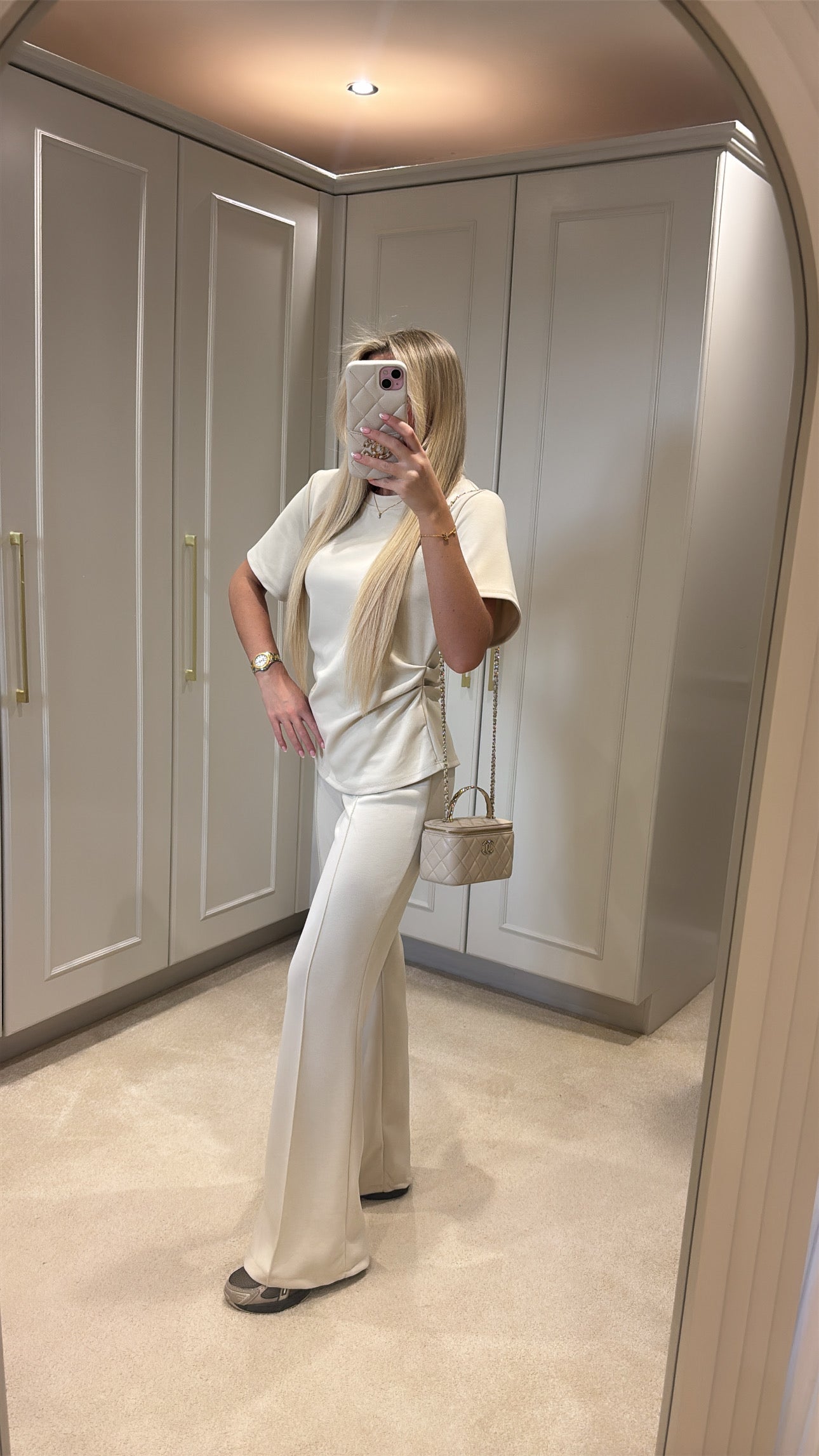 Ruched flared lounge set
