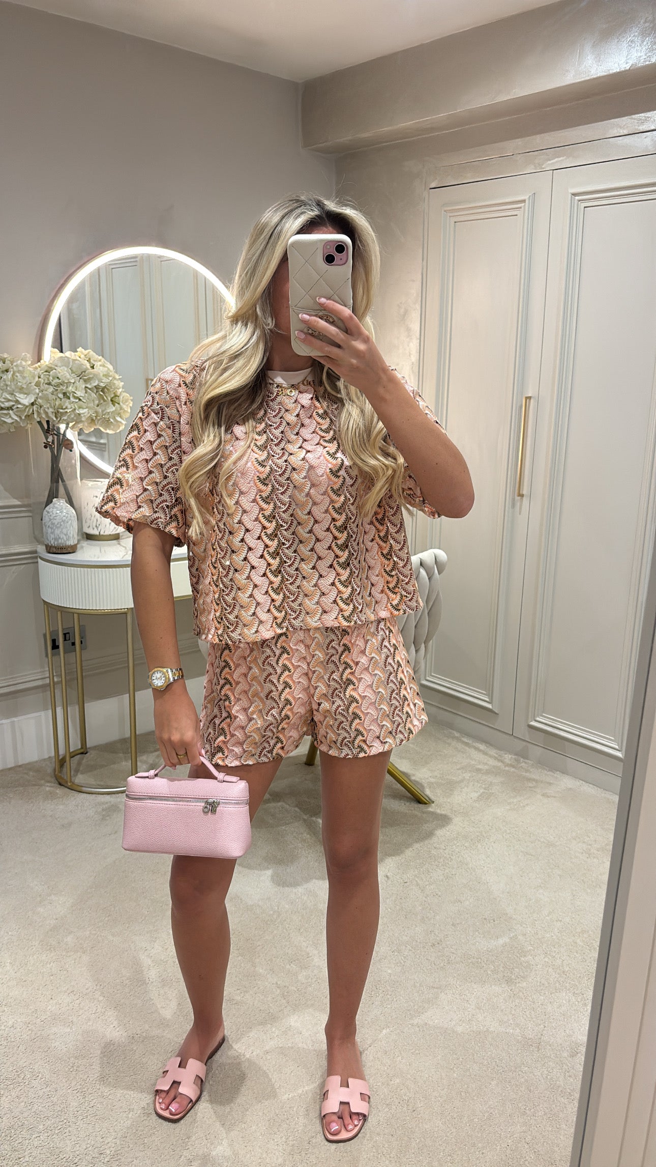 Pattern T-shirt co-ord