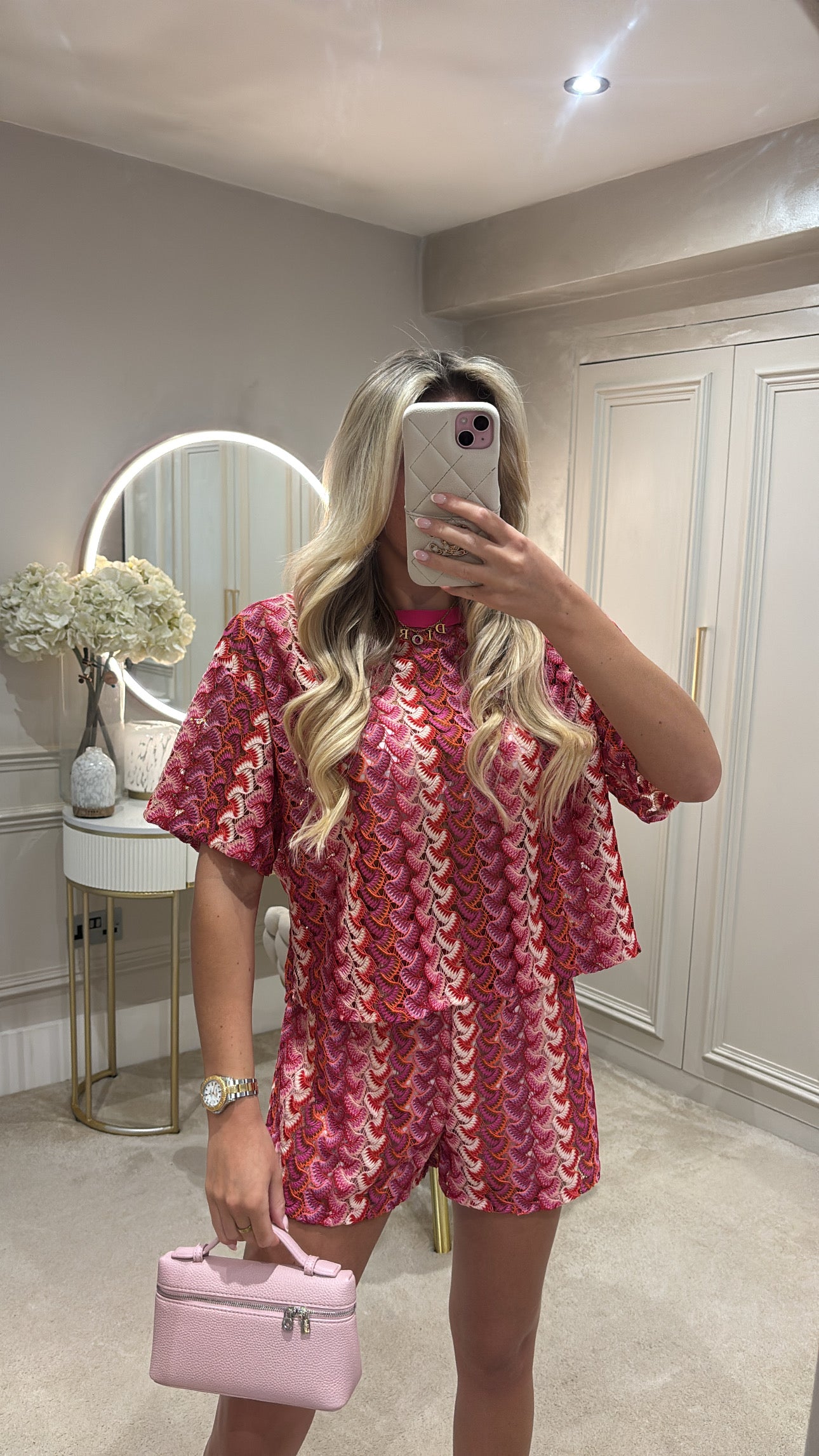 Pattern T-shirt co-ord