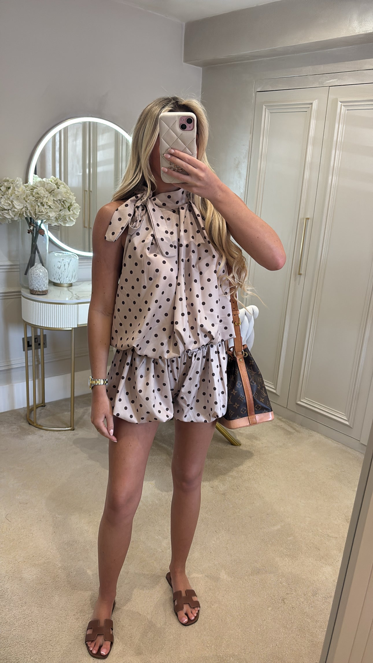 Polkadot balloon short co-ord