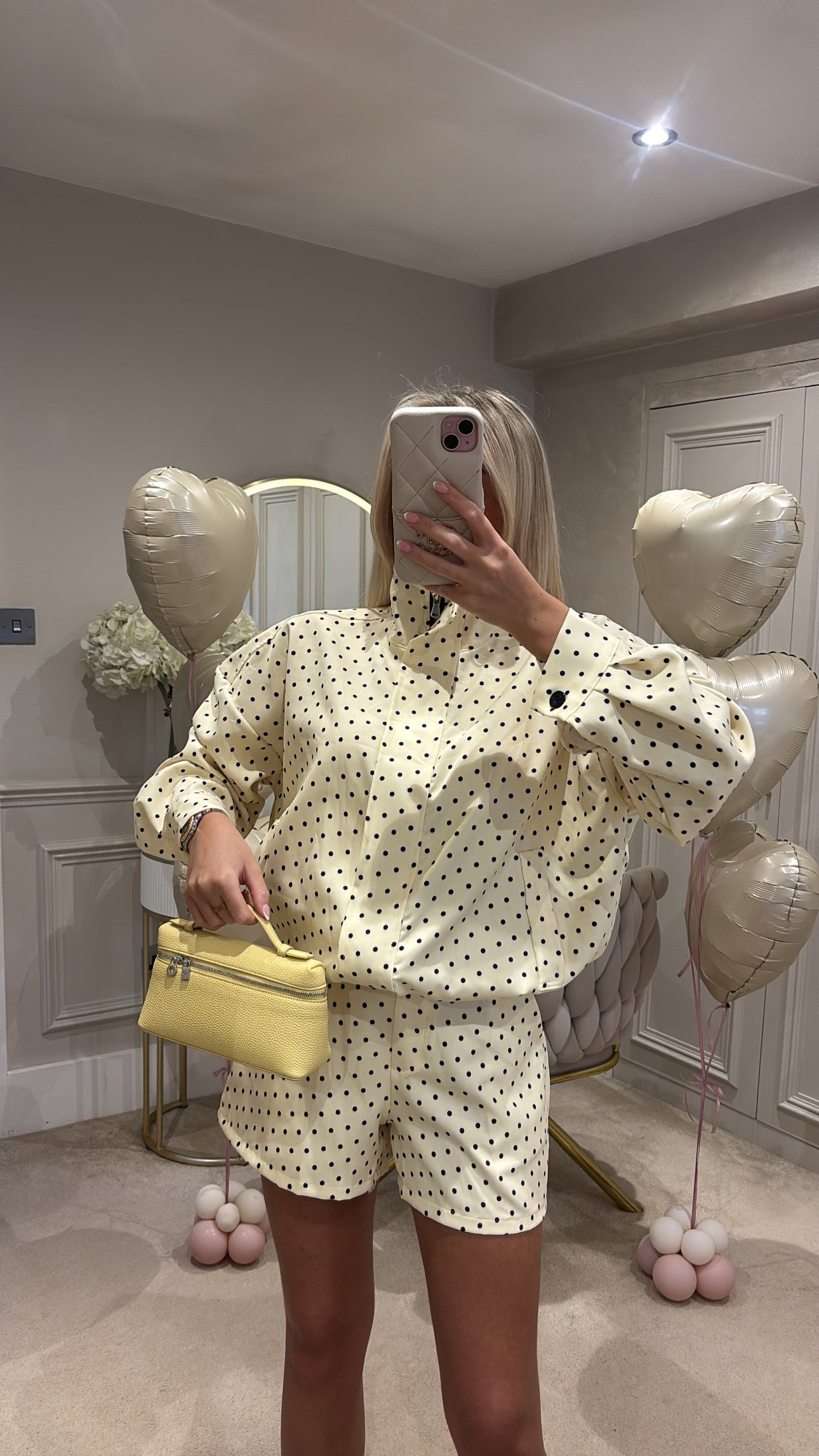 Polkadot jacket short set PRE ORDER ￼