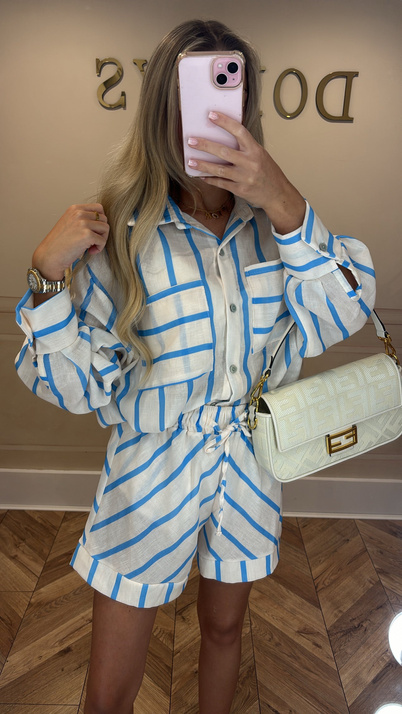 Stripe shirt co-ord