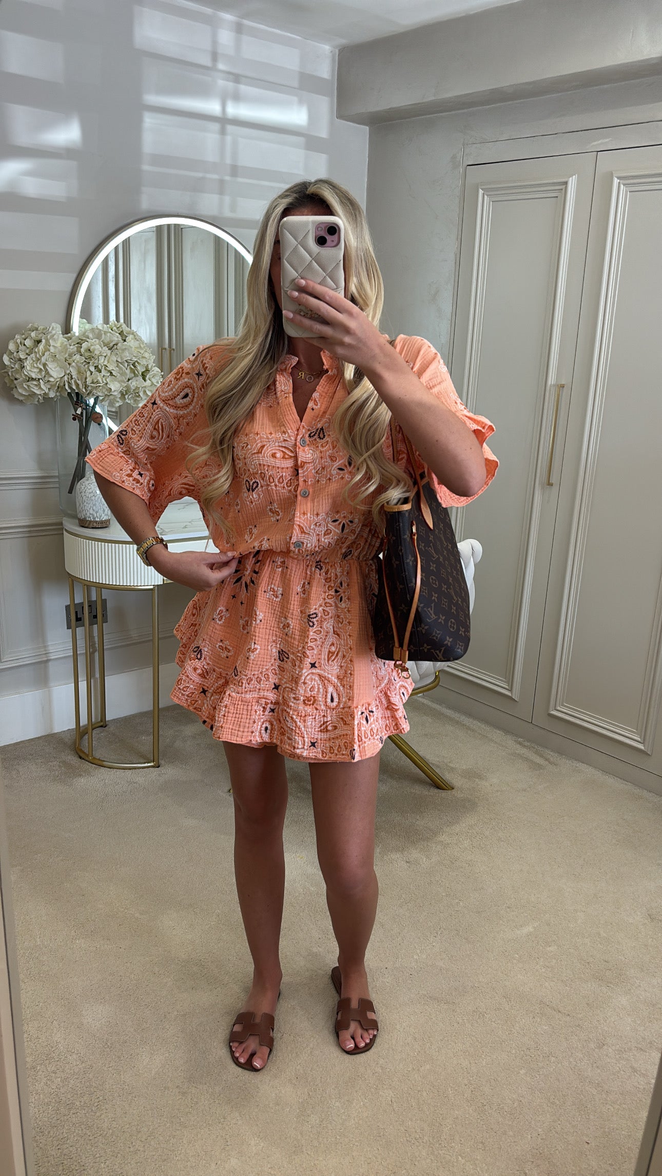 Bandana frill playsuit