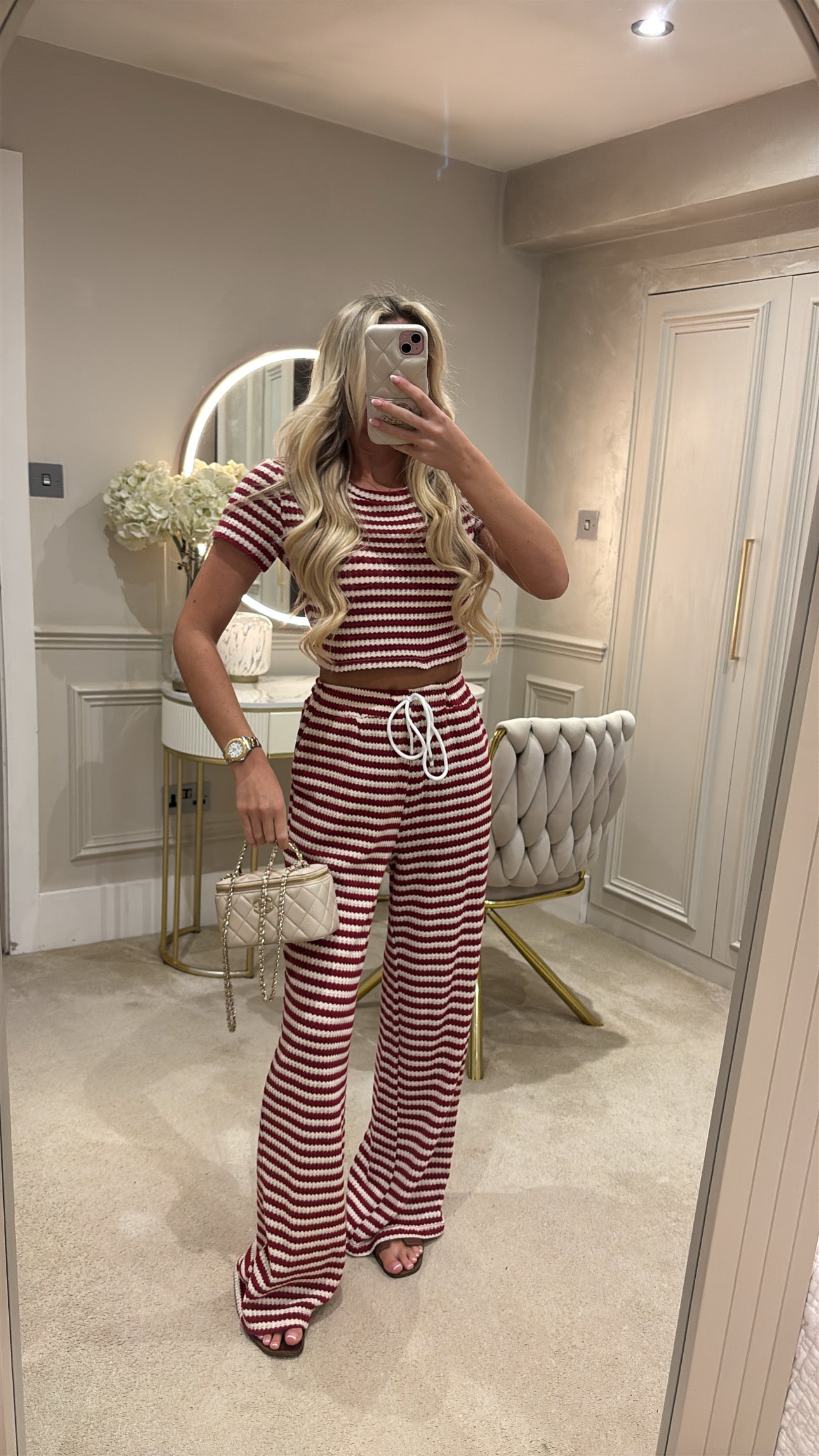 Cropped T-shirt lounge set