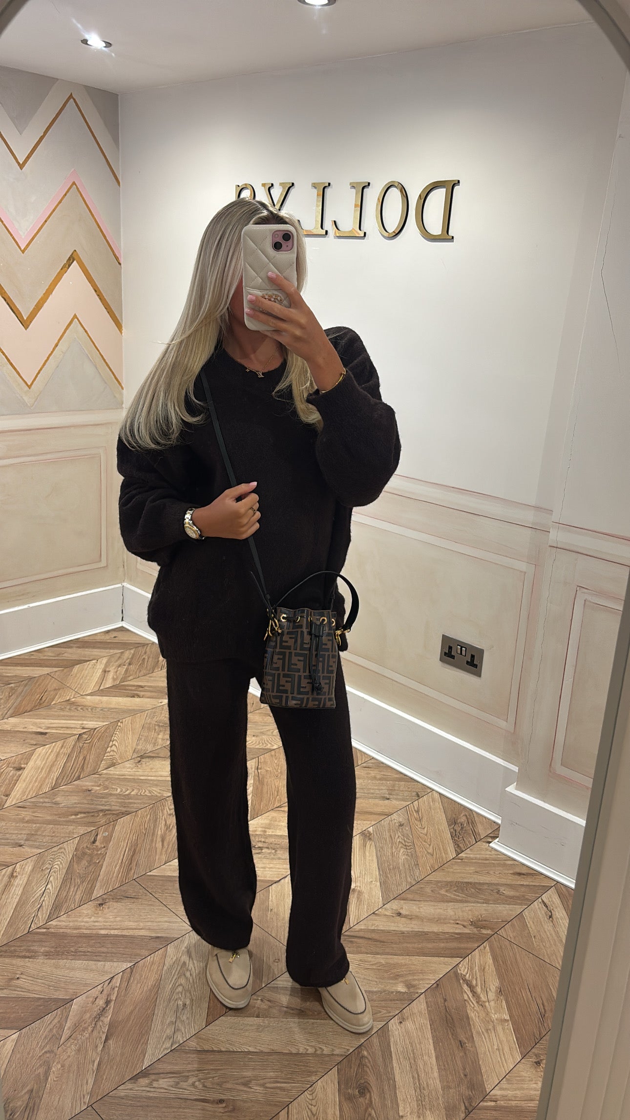 Wool flared lounge set