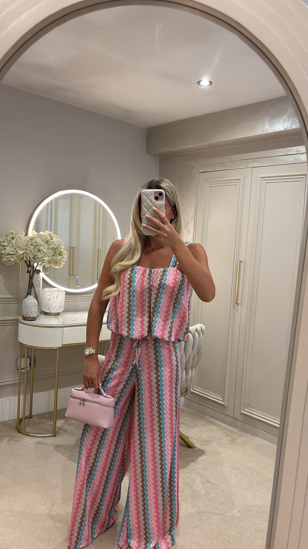 Zig zag trouser set
