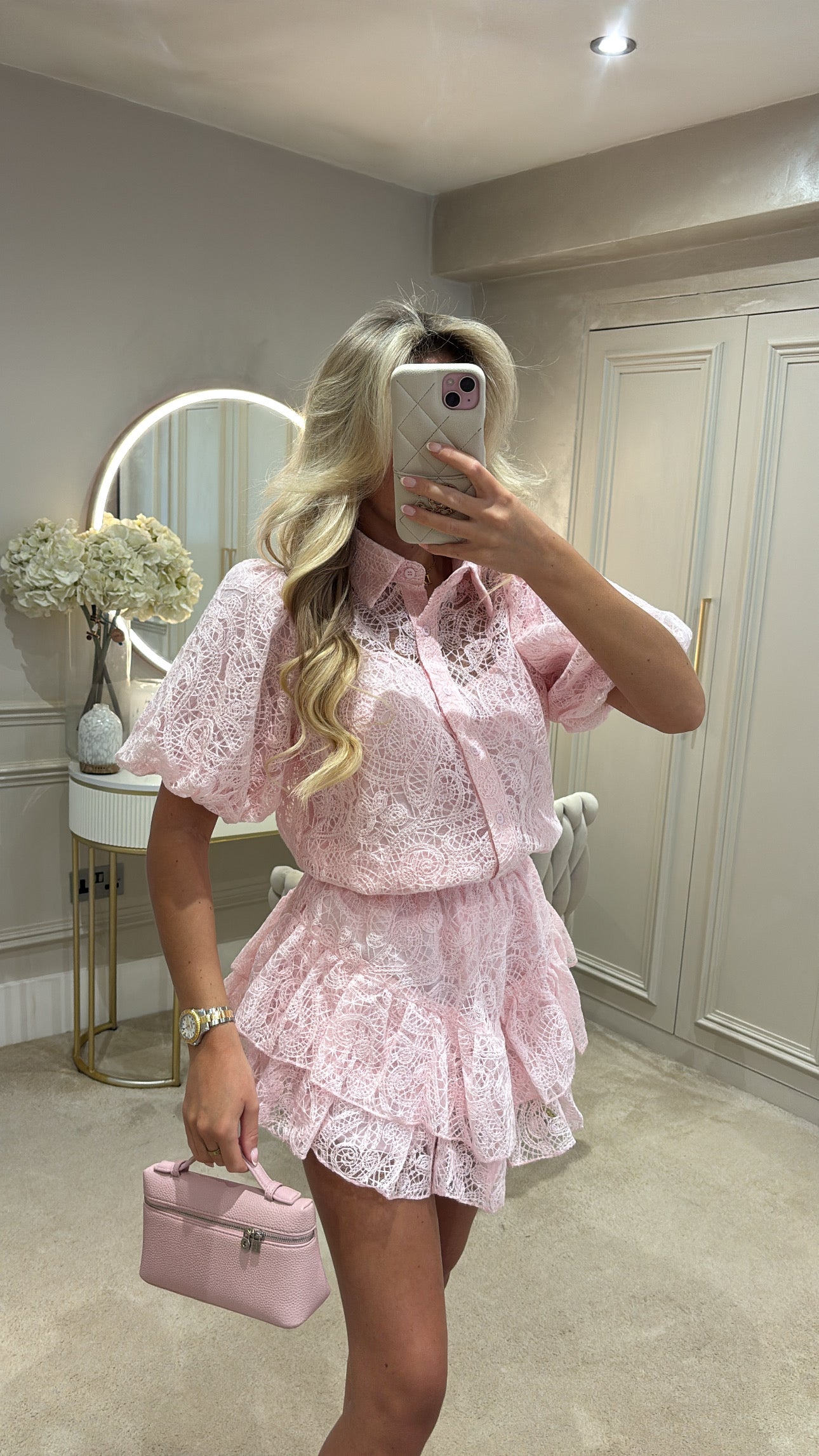Puff shoulder skort co-ord