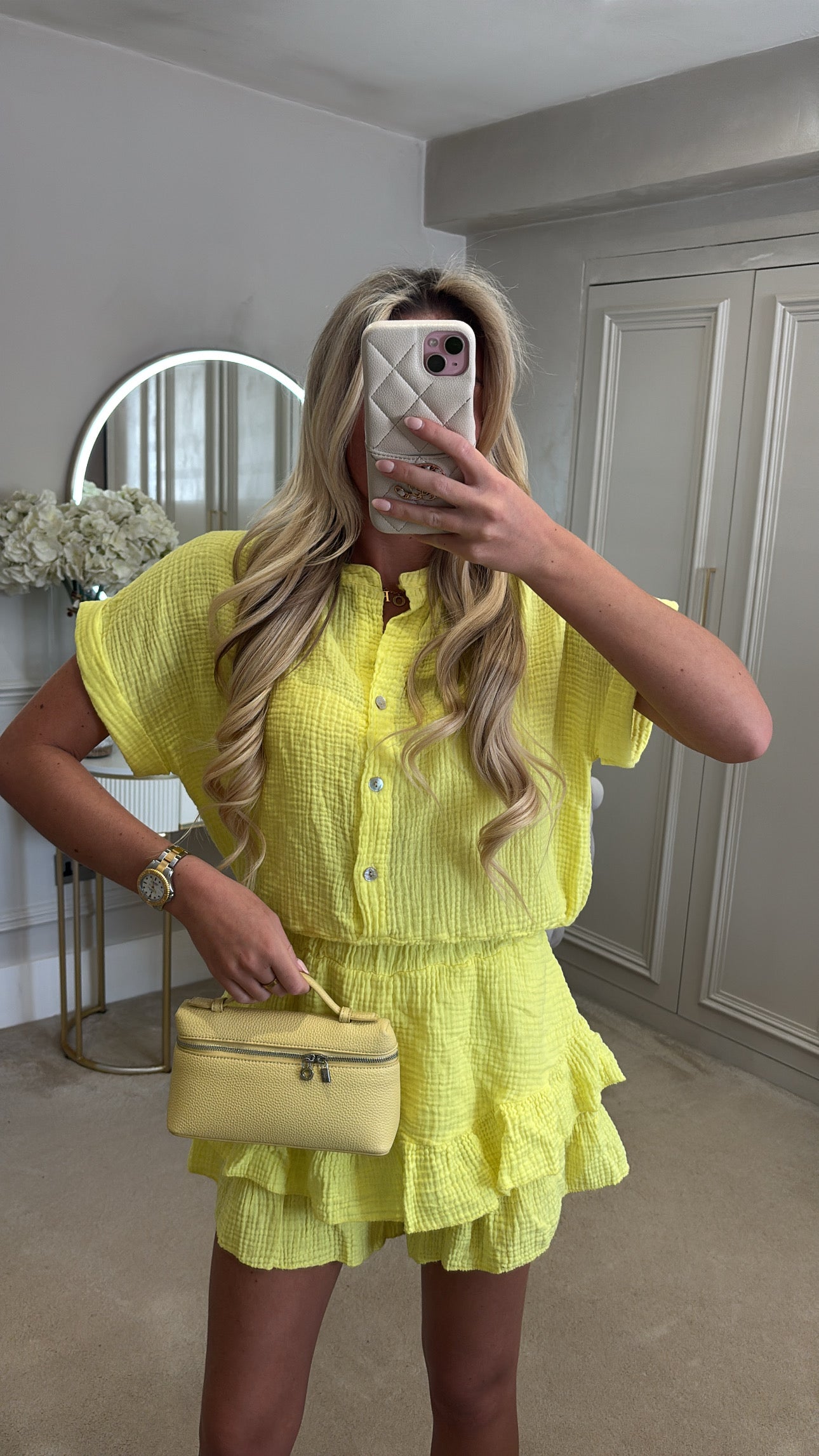 Cheesecloth skort co-ord