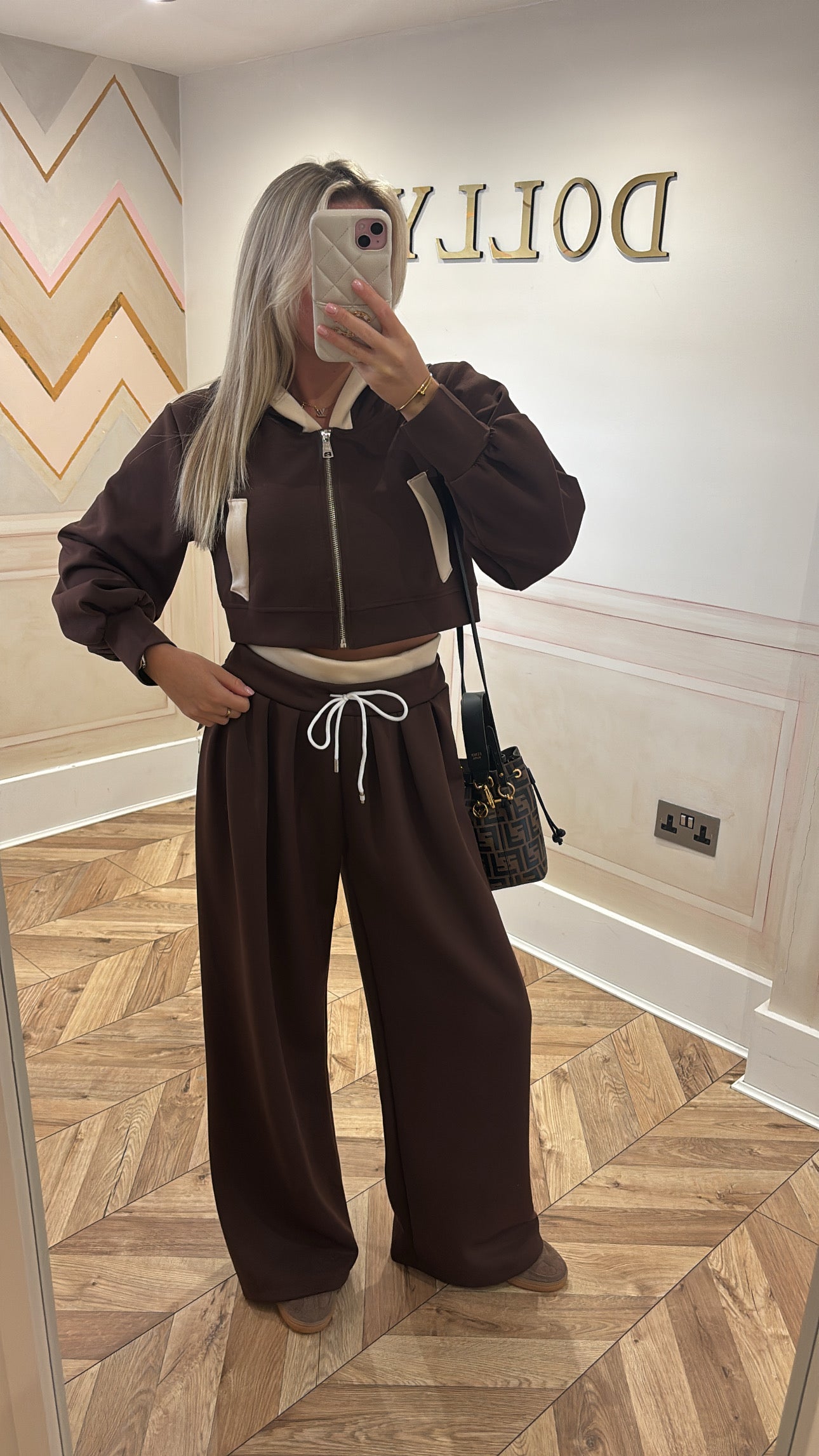 Hood pocket flared lounge set