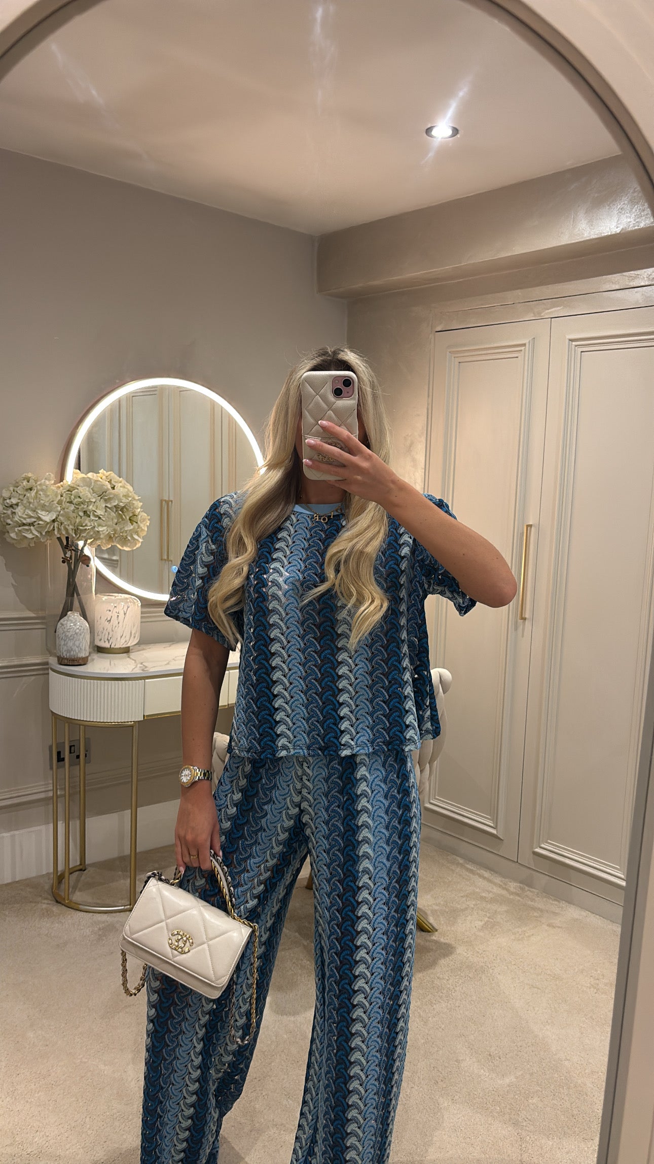 Pattern T-shirt trouser co-ord