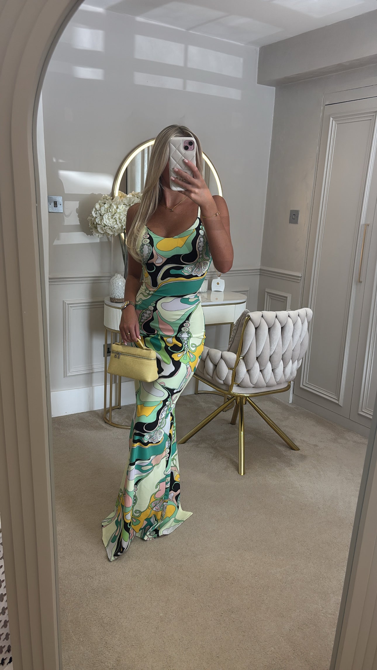 Printed pattern maxi dress