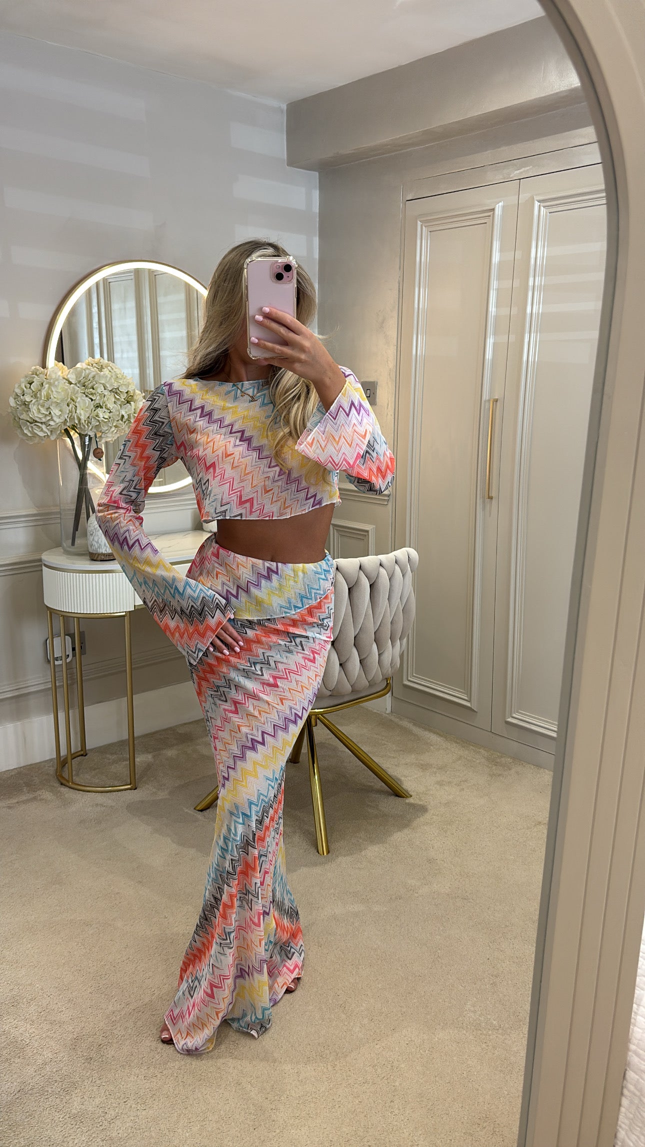 Zig zag maxi co-ord