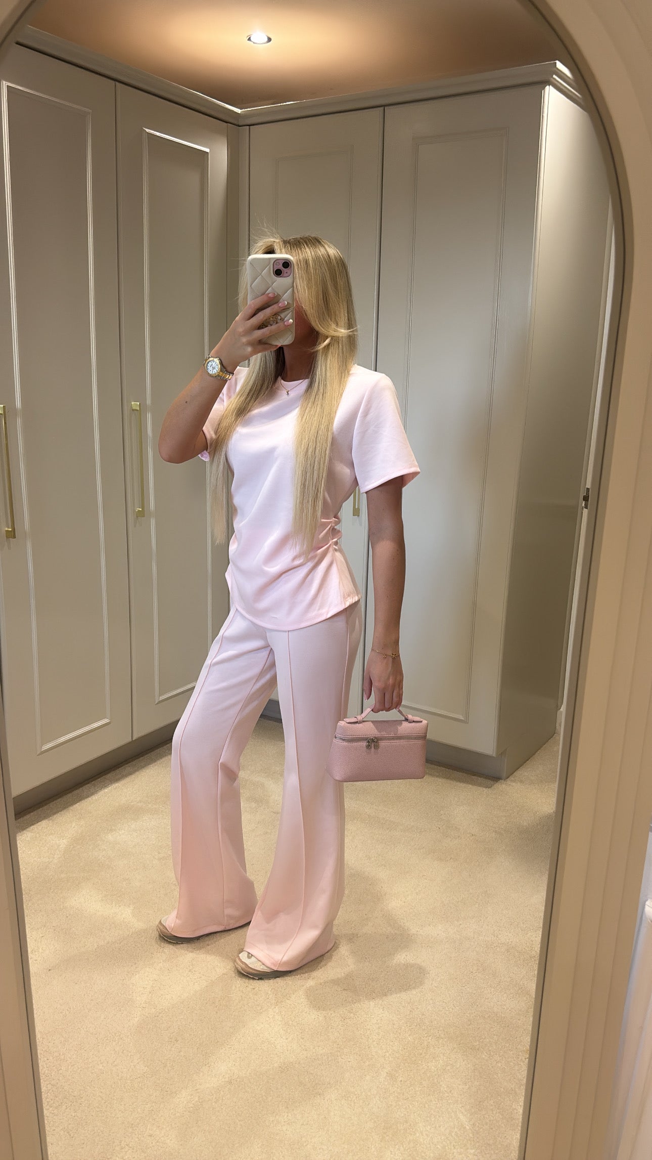 Ruched flared lounge set