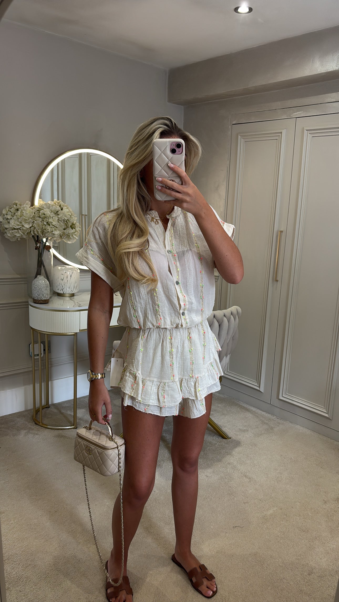 Multi coloured skort set