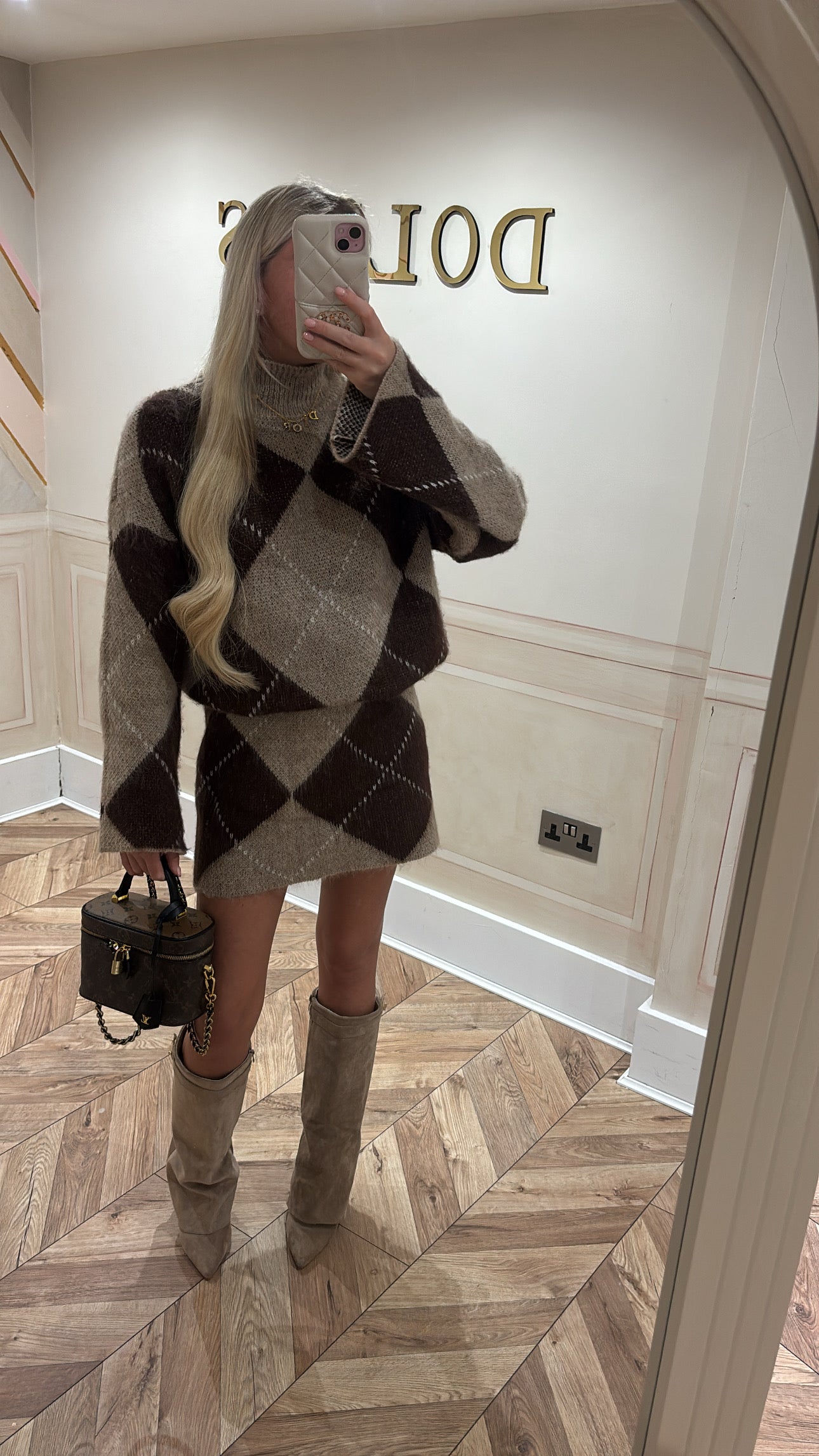 Knitted skirt and top