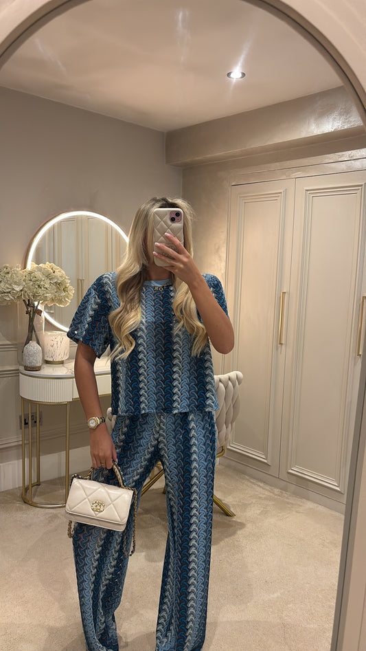 Pattern T-shirt trouser co-ord