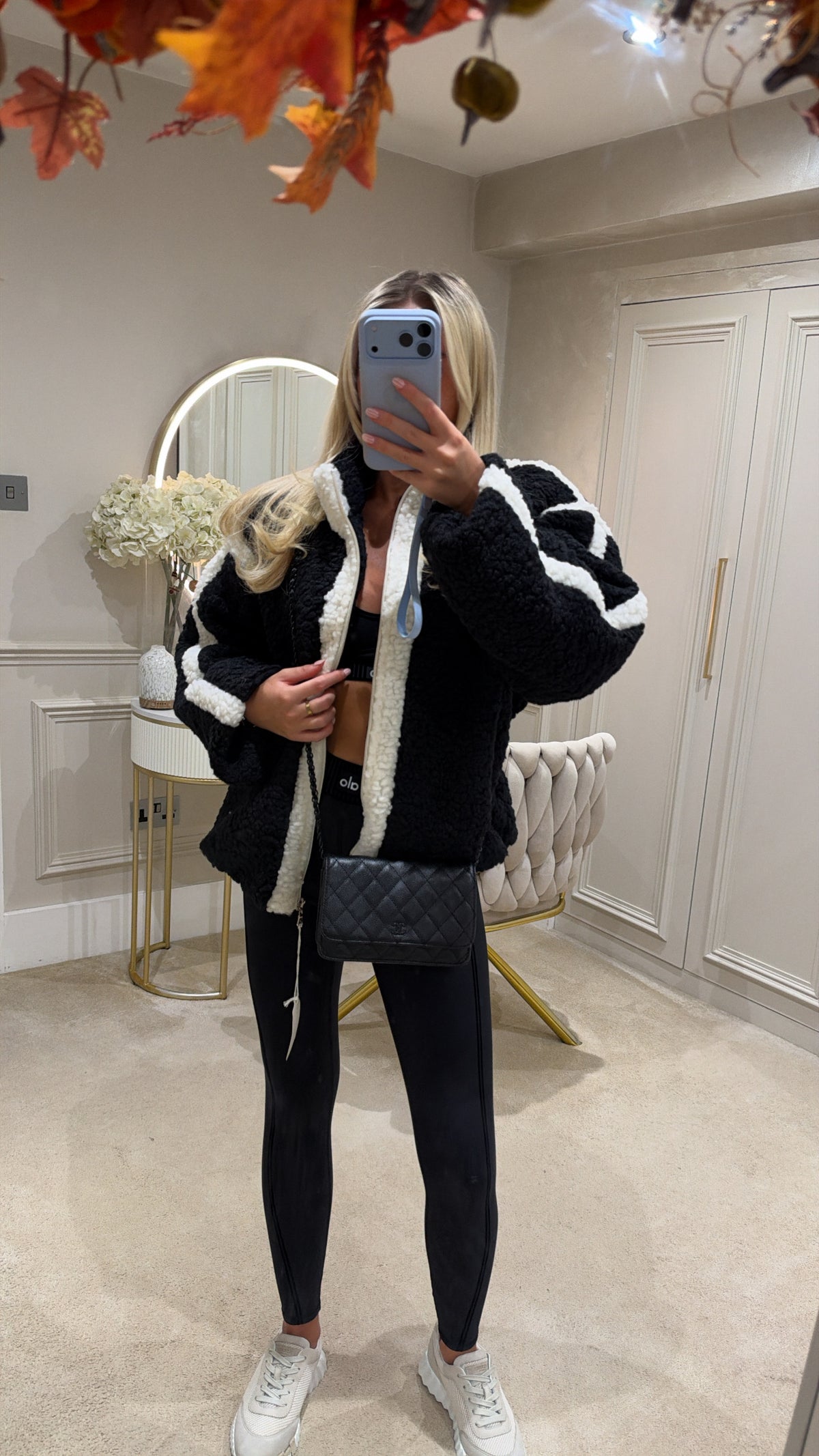 Teddy white trim jacket