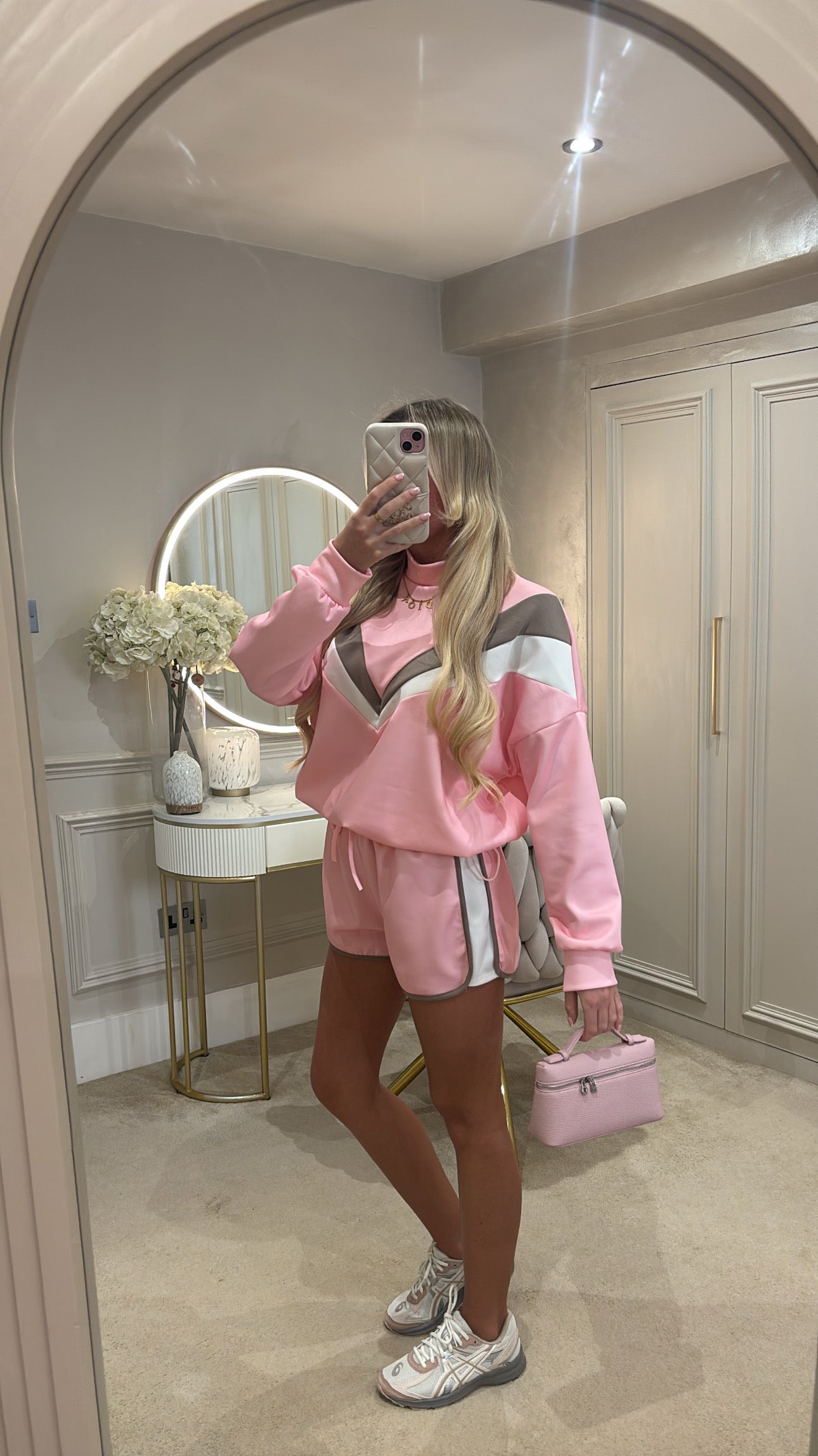 Stripe jumper short set
