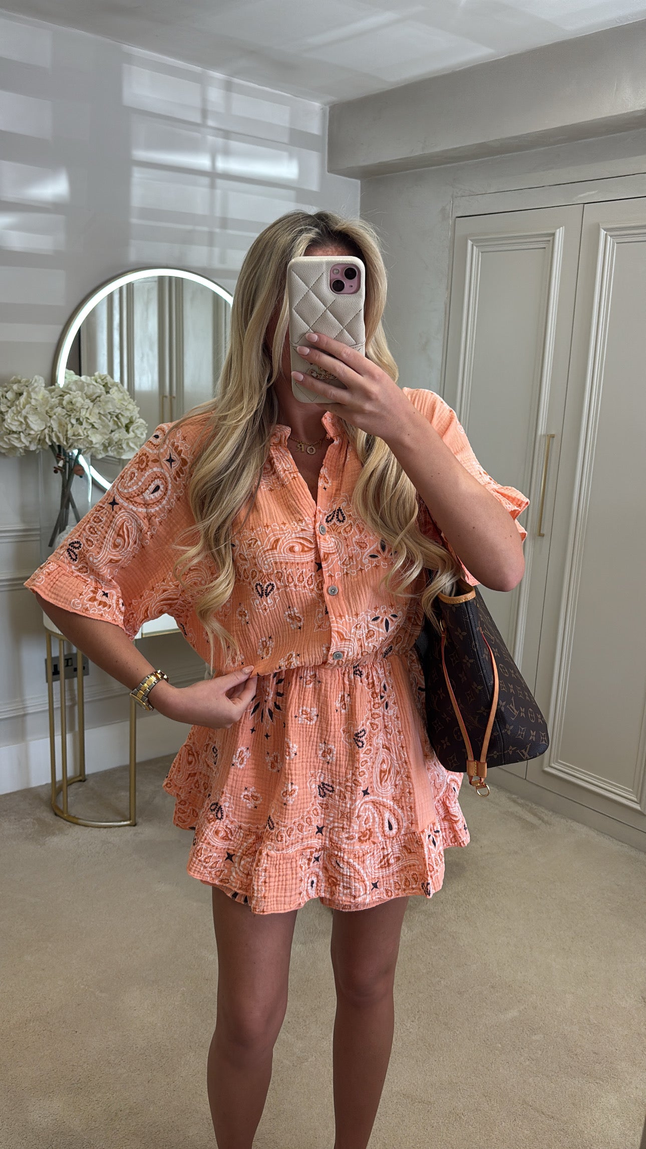 Bandana frill playsuit