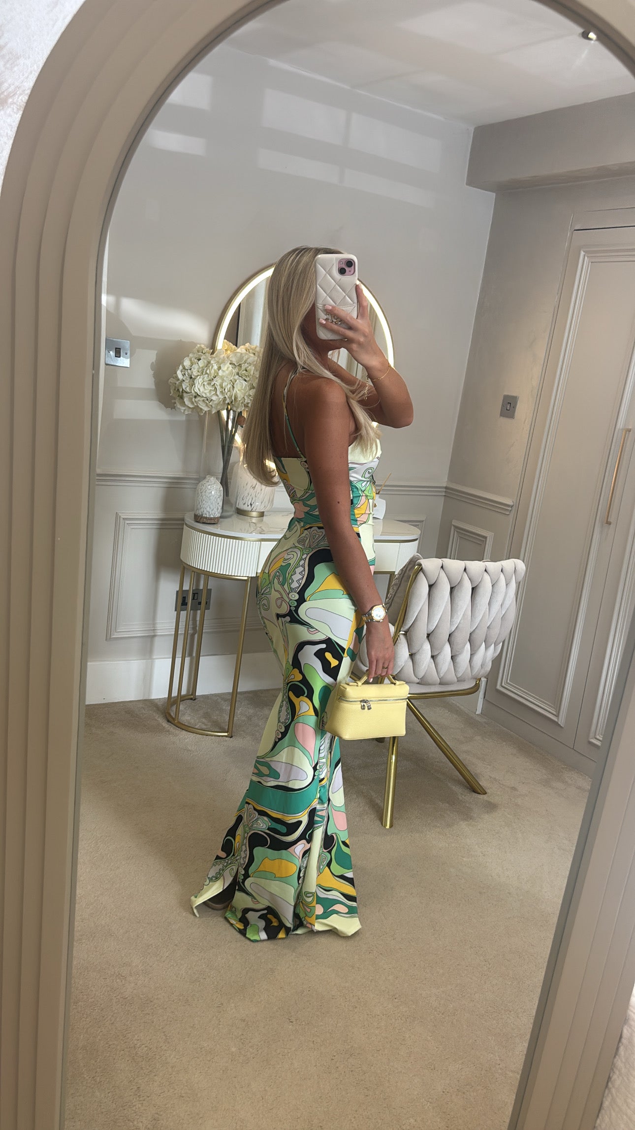 Printed pattern maxi dress