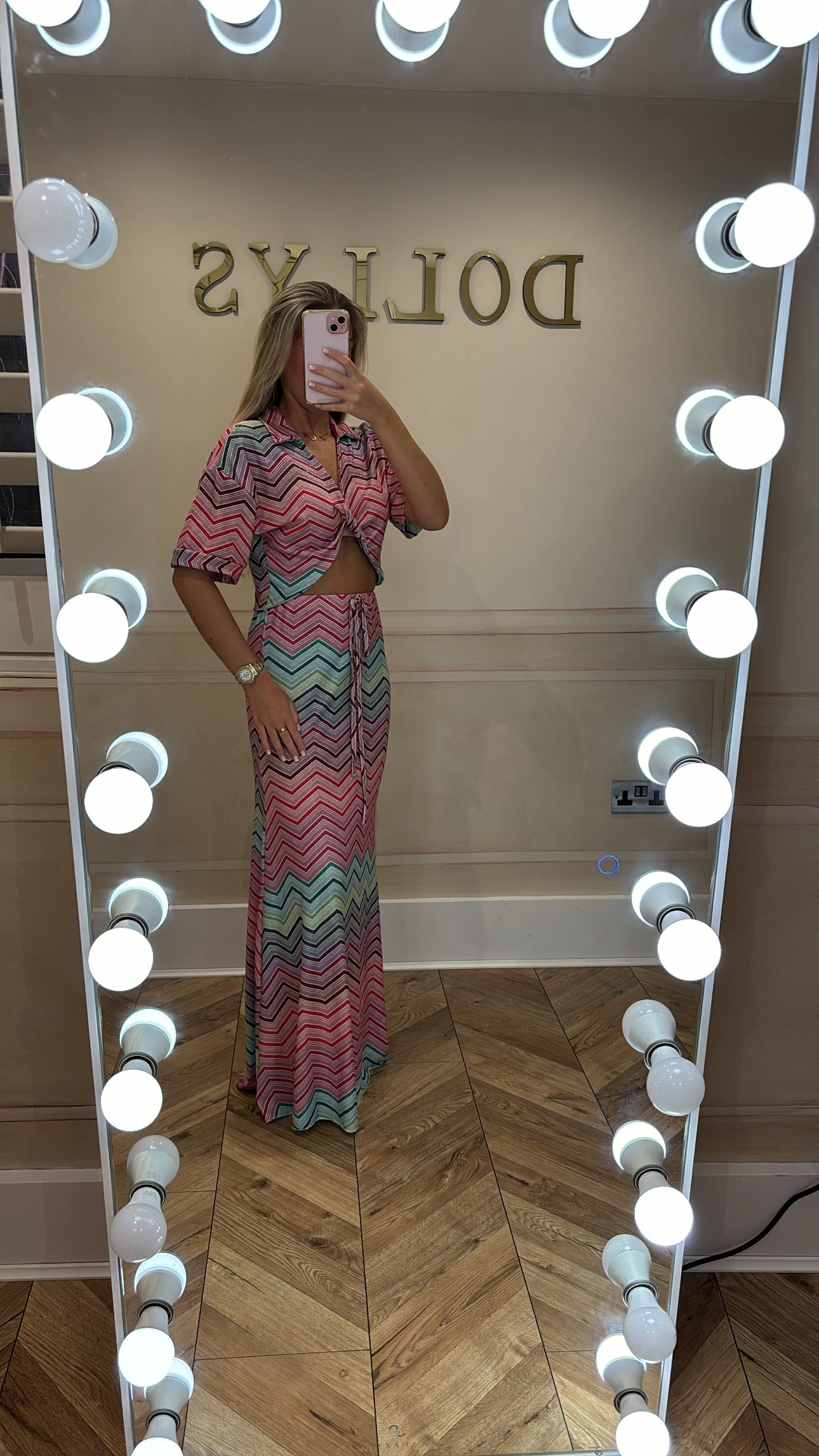 Glitter zig zag skirt co-ord