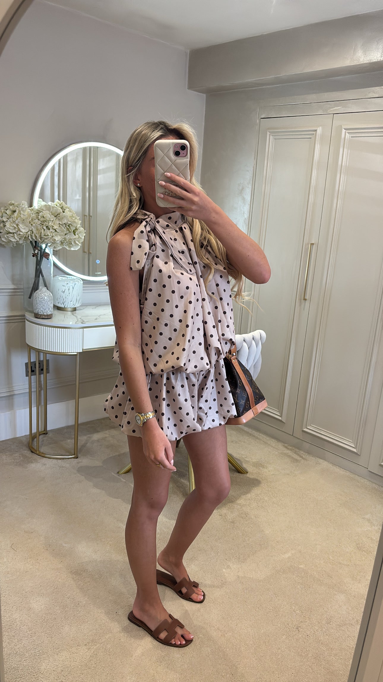 Polkadot balloon short co-ord