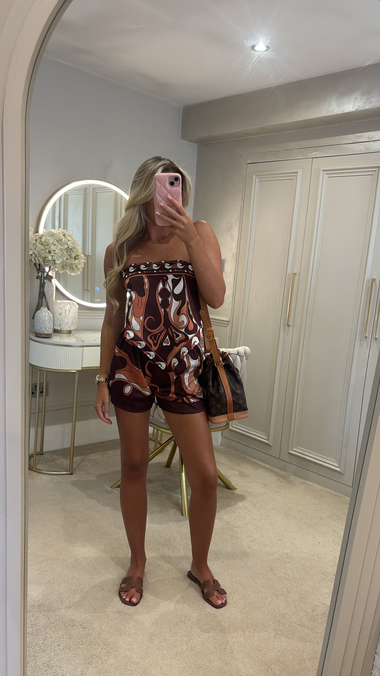 Silk bandeau short set