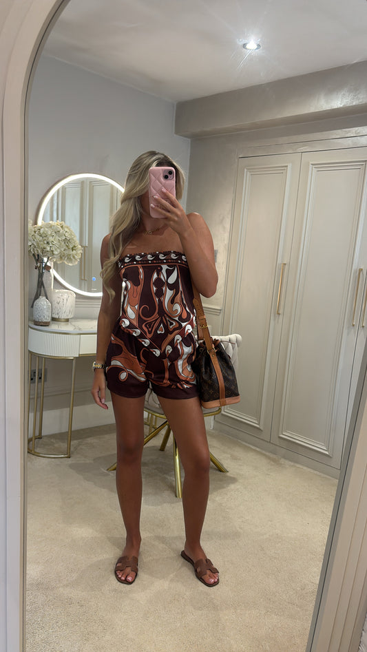 Silk bandeau short set