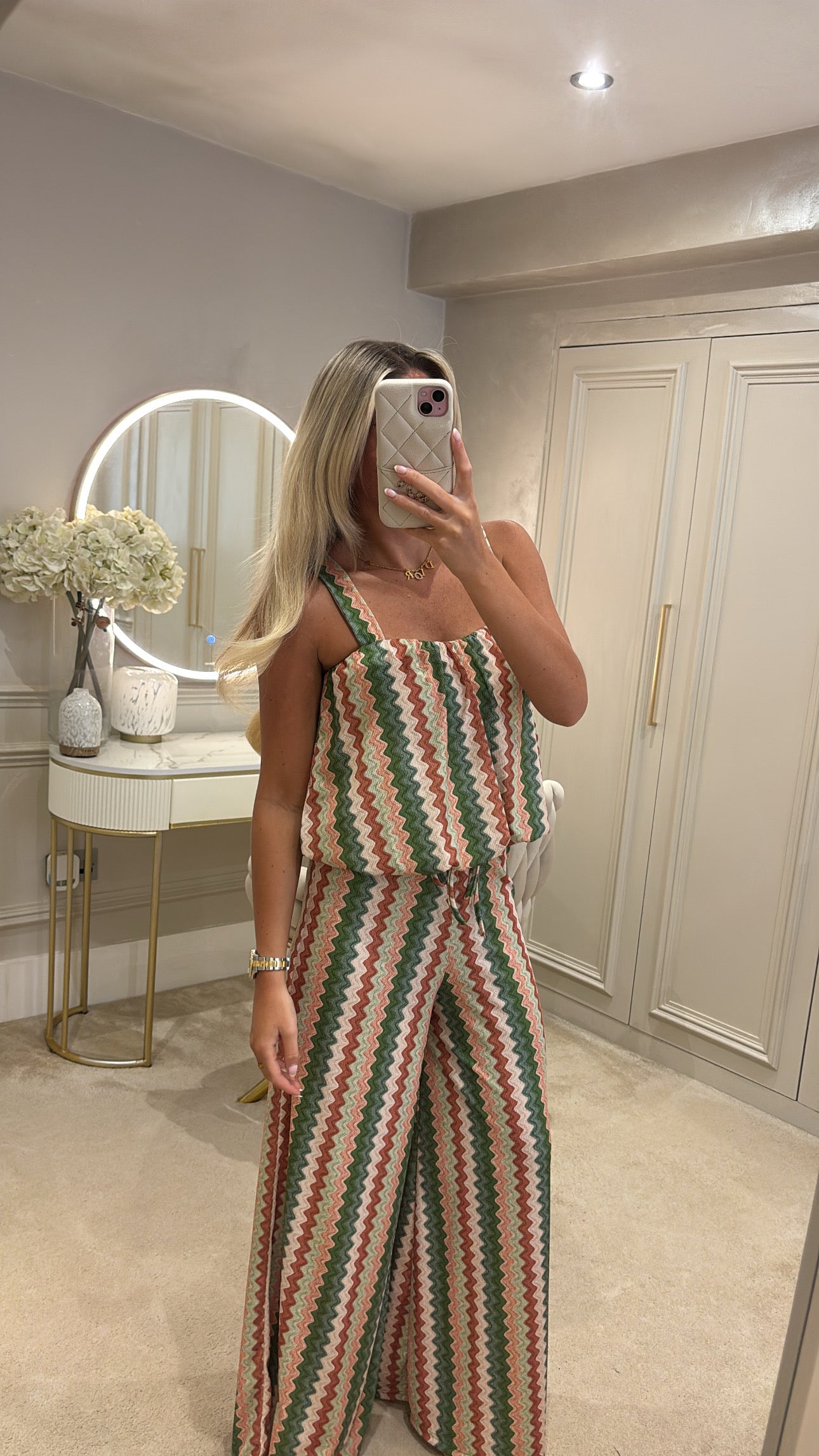 Zig zag trouser set