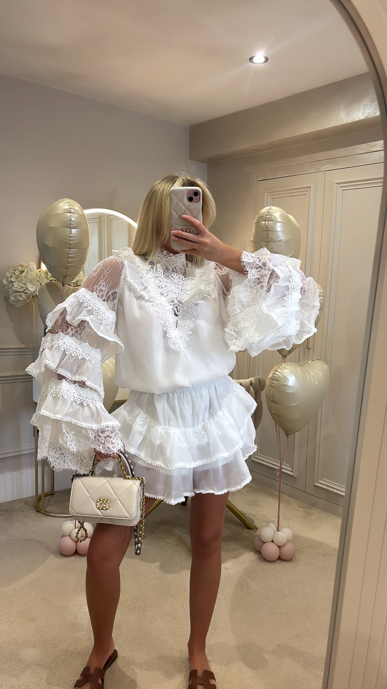 Lace frill trim co-ord