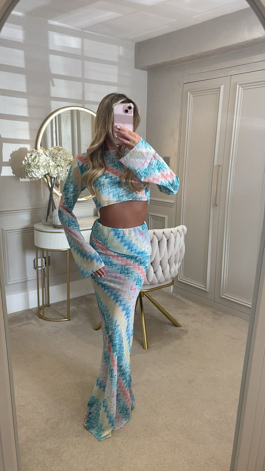 Zig zag maxi co-ord