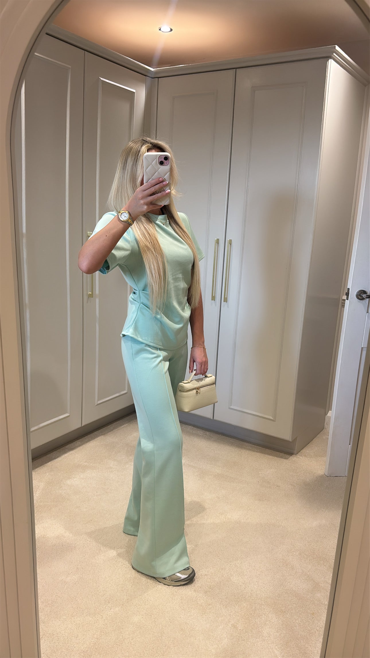 Ruched flared lounge set