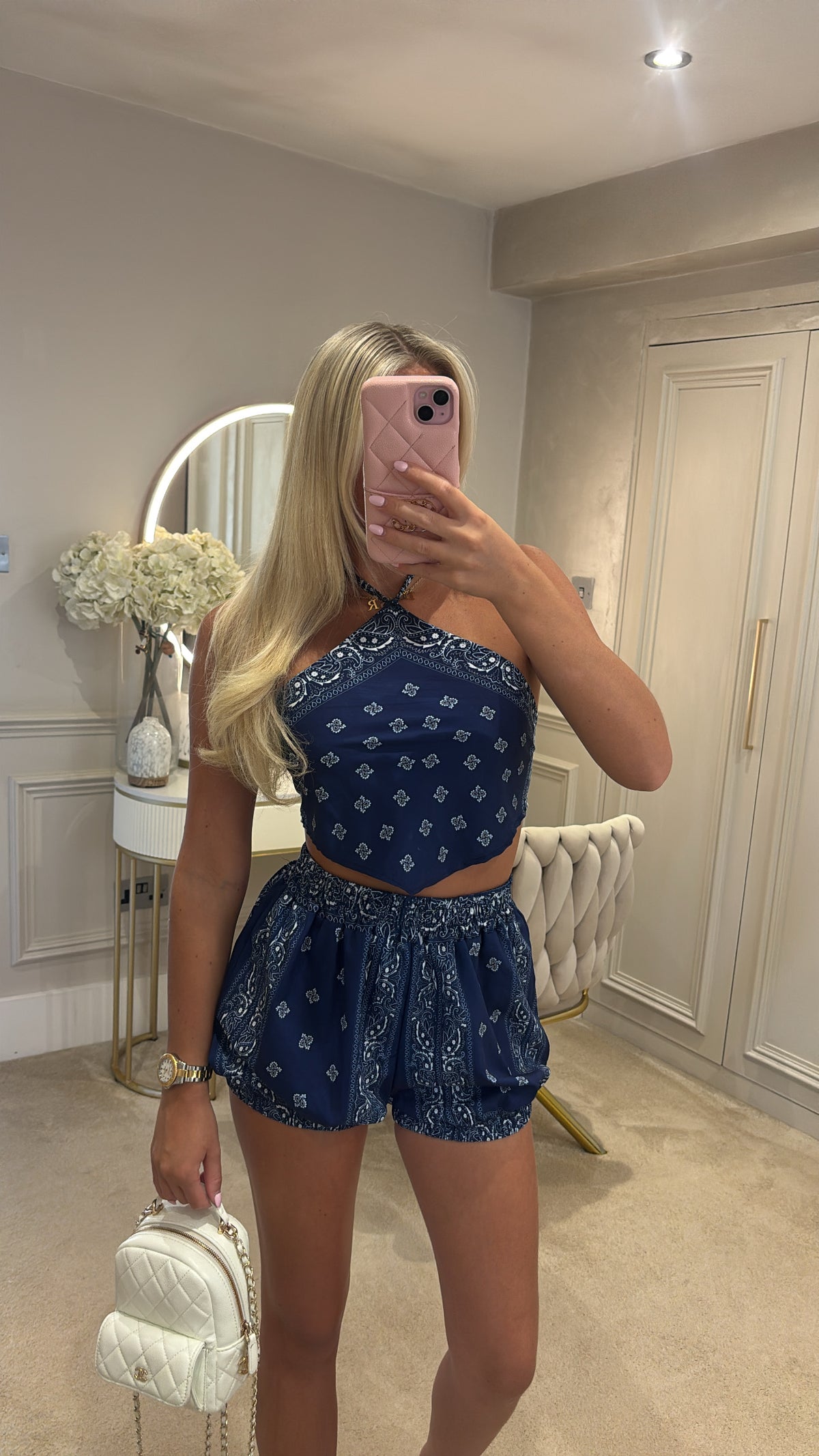 Bandanna print short set