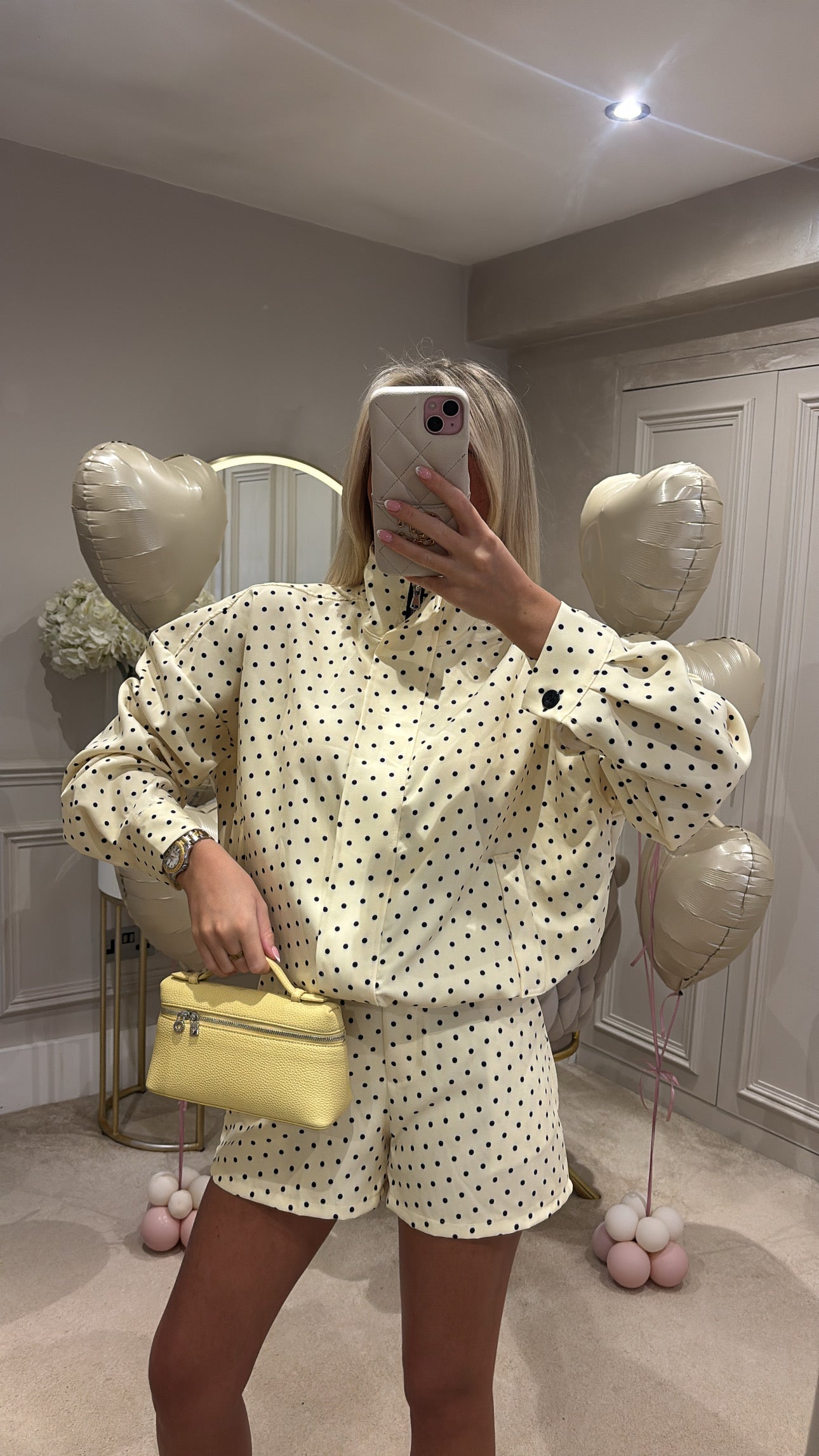 Polkadot jacket short set PRE ORDER ￼