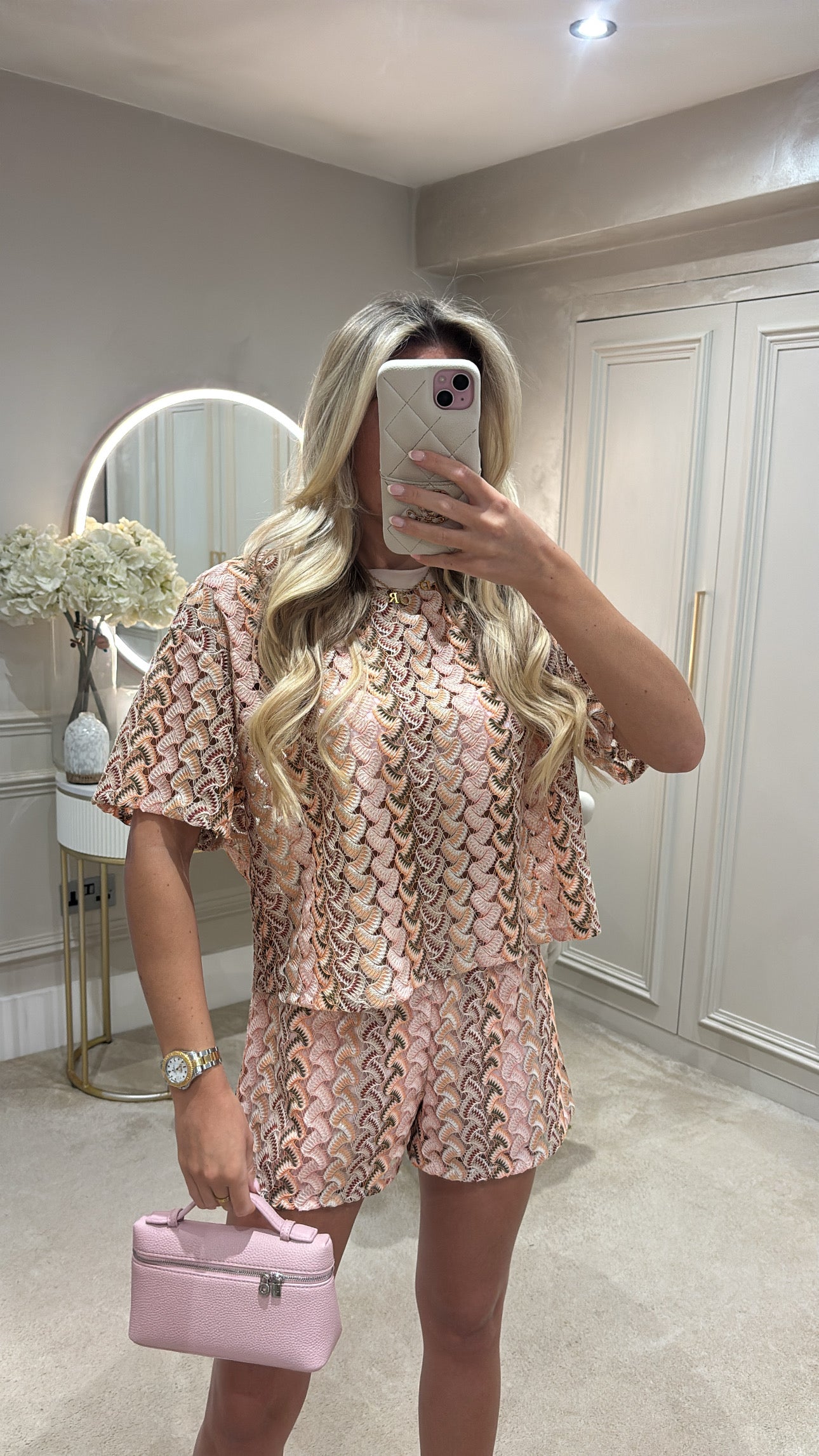 Pattern T-shirt co-ord
