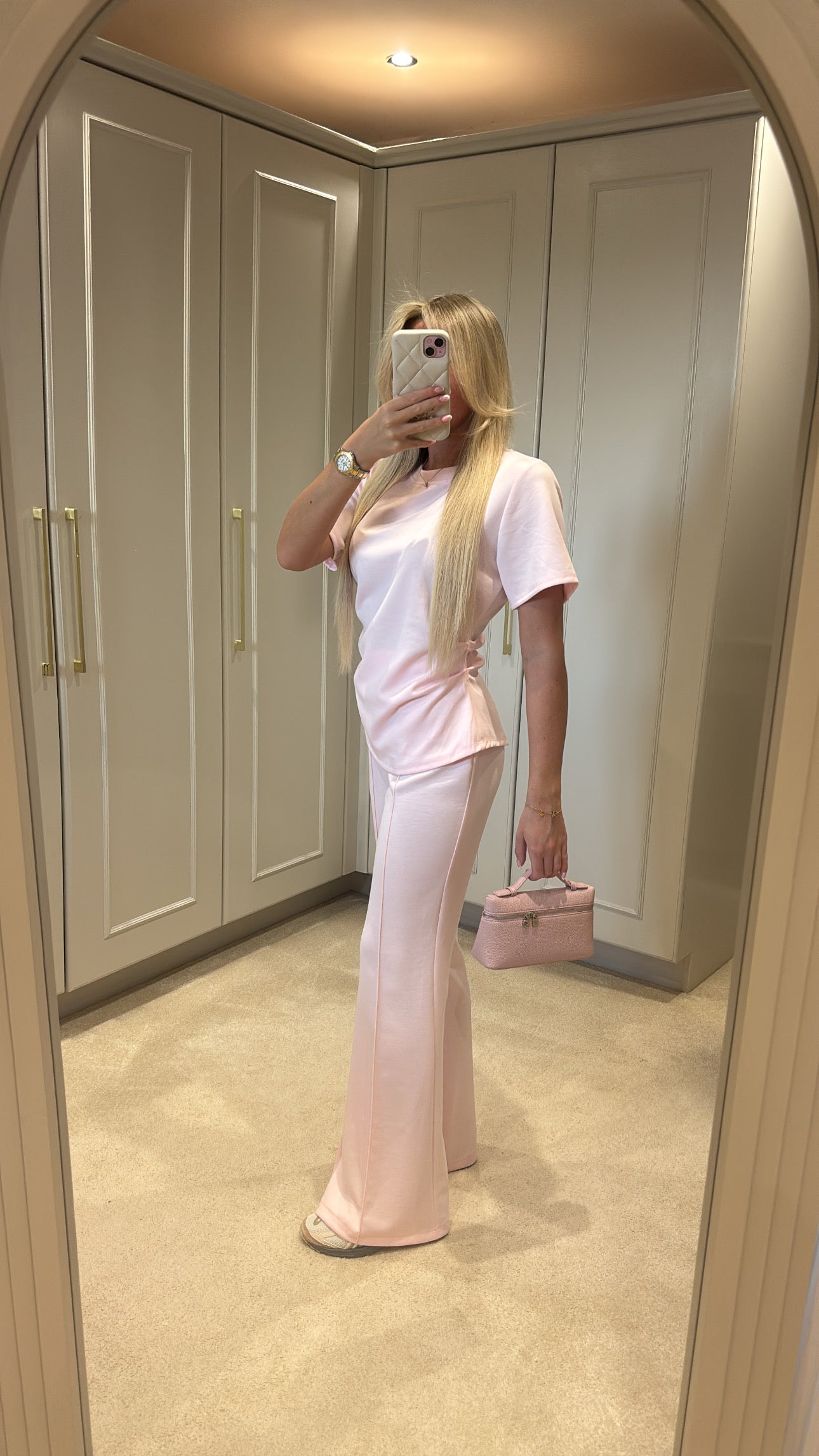 Ruched flared lounge set