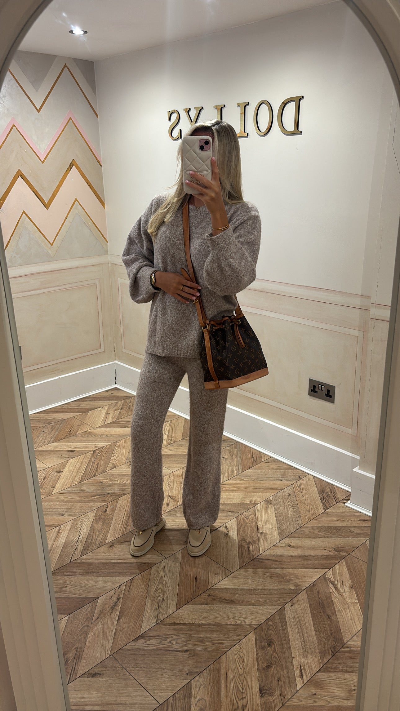 Wool flared lounge set