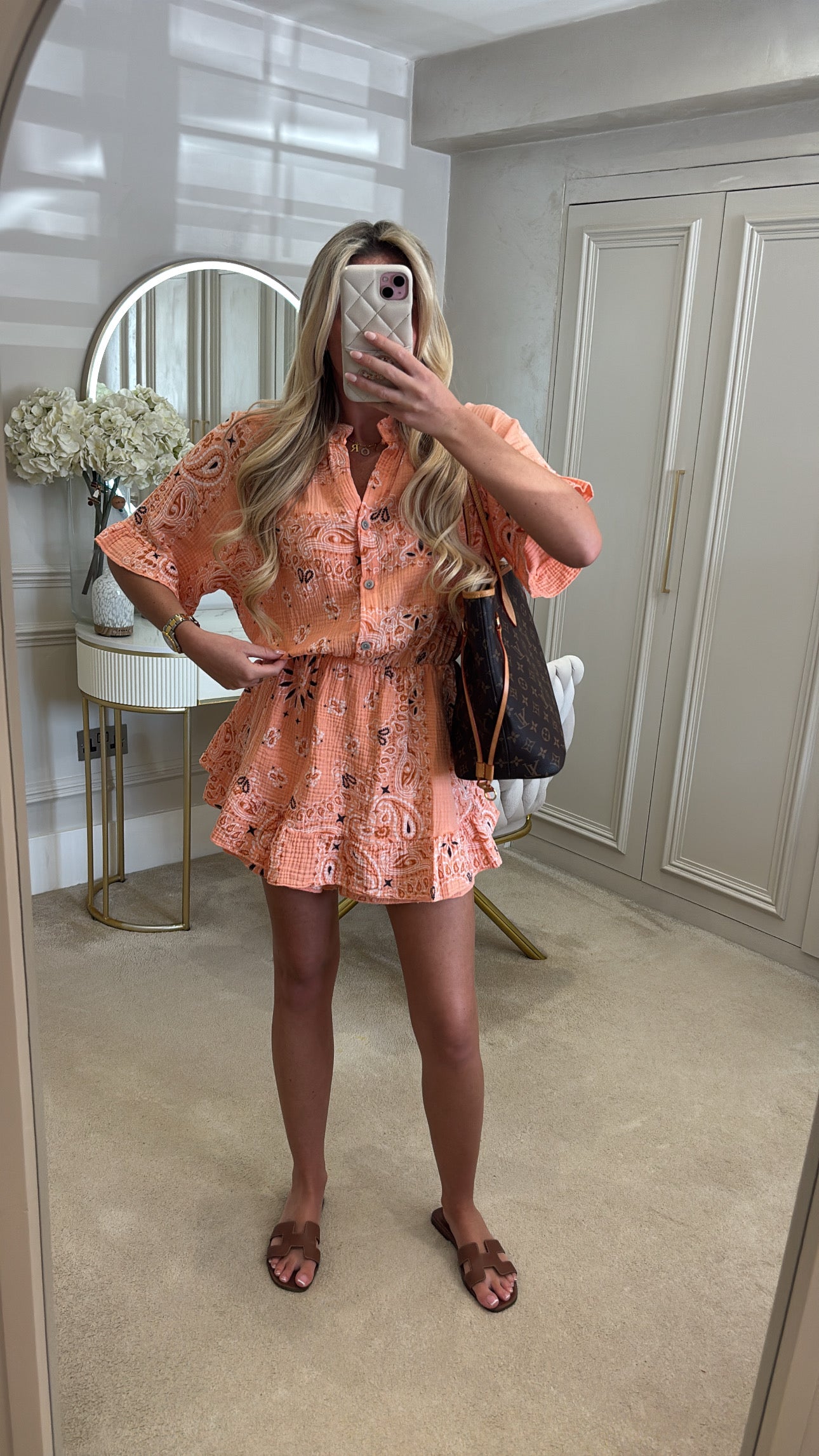 Bandana frill playsuit