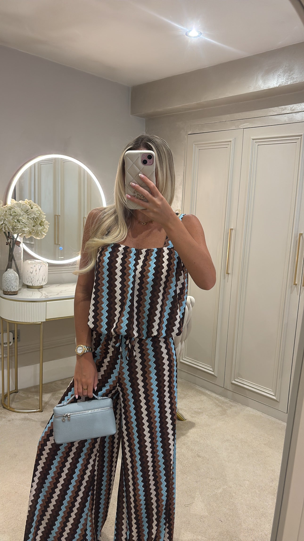 Zig zag trouser set